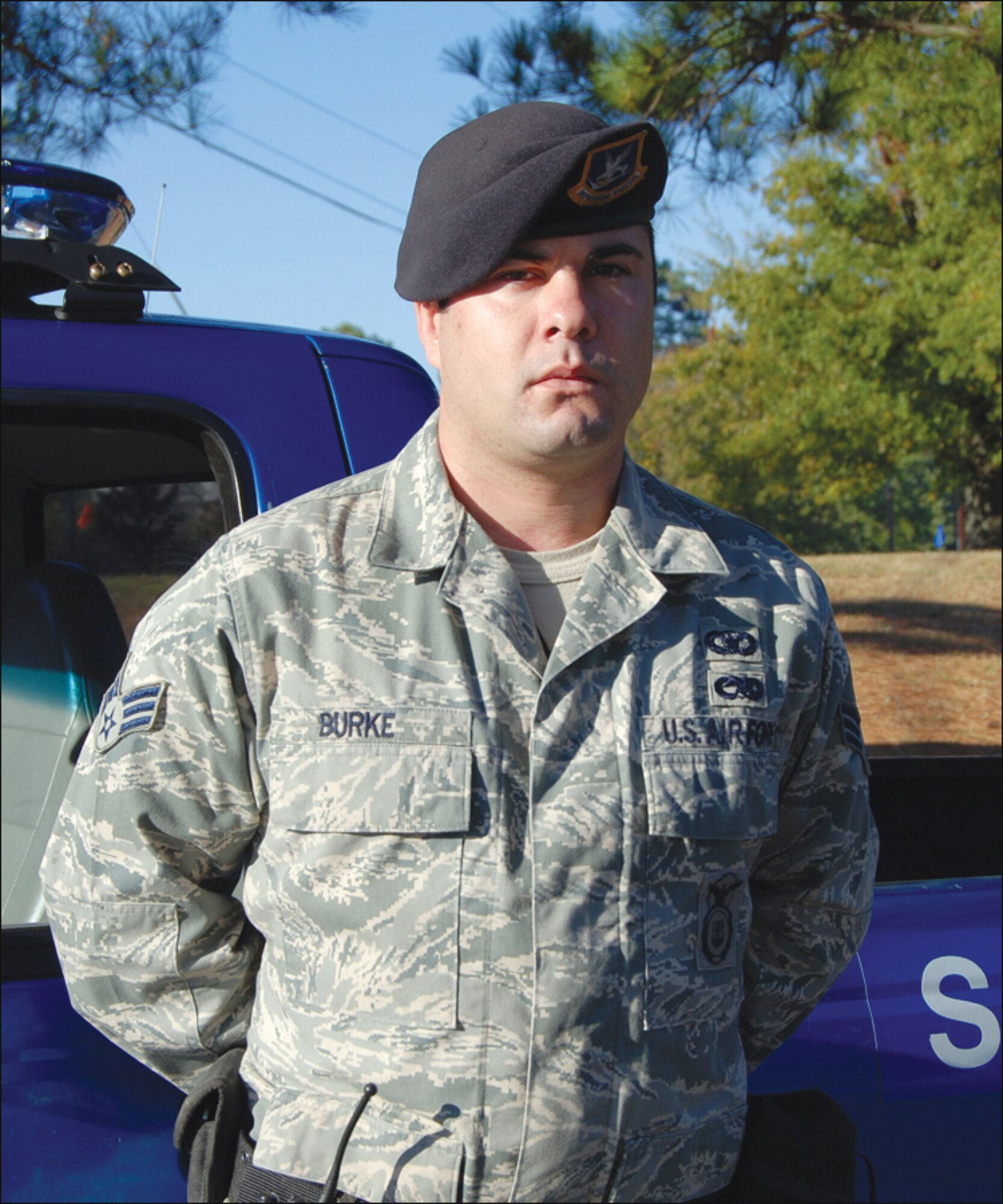 Professionalism.  The Air Force gives me a sense of accomplishment that can only be obtained by doing something of value.  —Senior Airman William Burke, 94th Security Forces Squadron journeyman.   (U.S. Air Force photo/Tech. Sgt. James Branch)