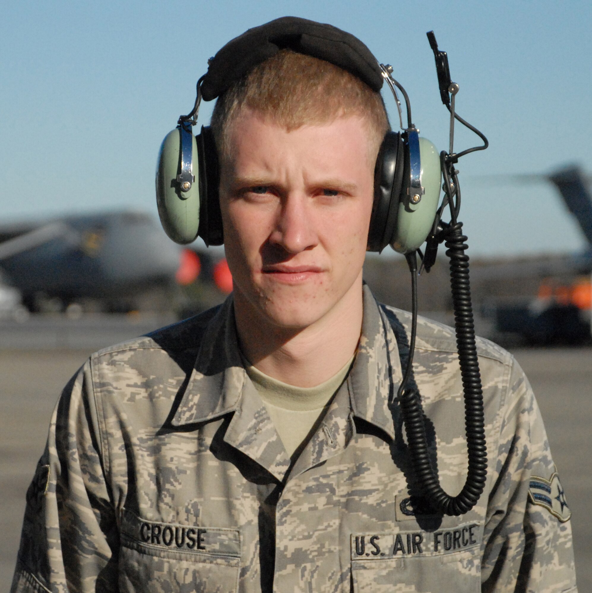 DOVER AIR FORCE BASE, Del. ? Airman 1st Class William Crouse, 436th Aircraft Maintenance Squadron, makes ?staying out of debt,? his number one resolution for the New Year. (U.S. Air Force photo/ Airman 1st Class Shen-Chia Chu)