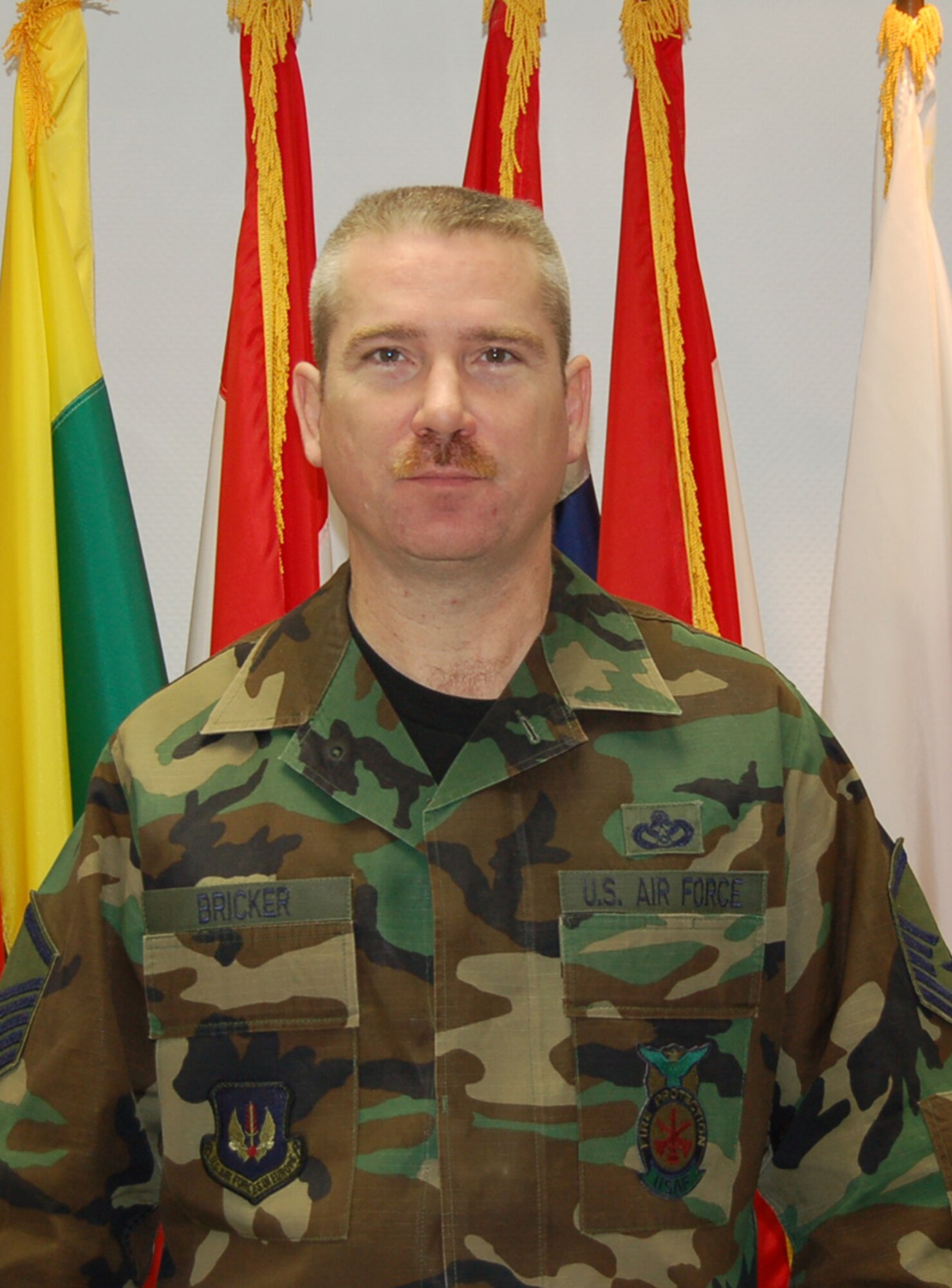 SPANGDAHLEM AIR BASE, Germany -- Master Sgt. Jeffrey A. Bricker, 52nd Fighter Wing Plans and Programs base operations security program manager, has been named the 52nd Fighter Wing's Top Saber Performer for the week of Feb. 1-7, 2008. (U.S. Air Force photo/Staff Sgt. Tammie Moore)