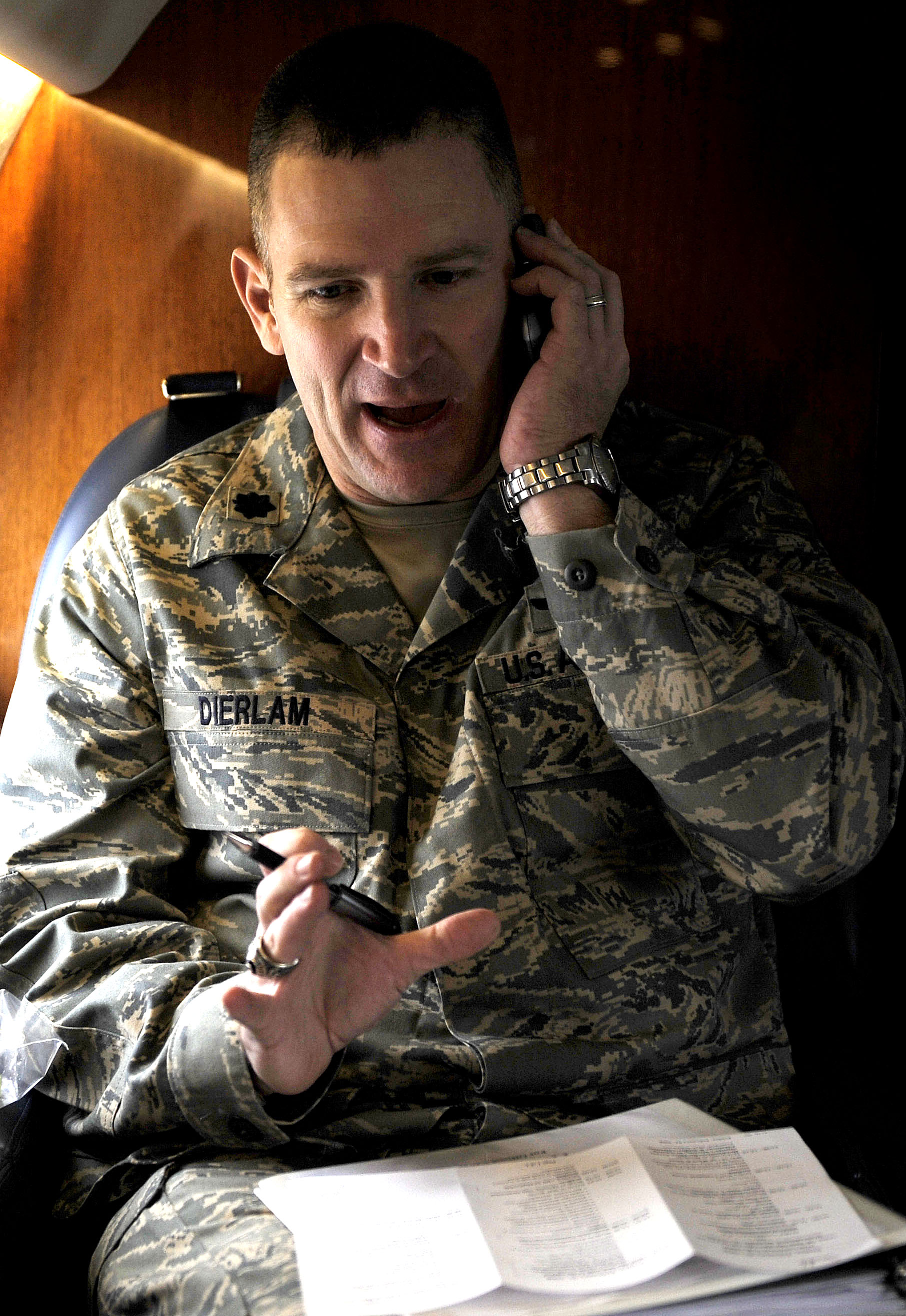 Army Lt. Col. Scott Dierlam, Defense Secretary Robert M. Gates' trip