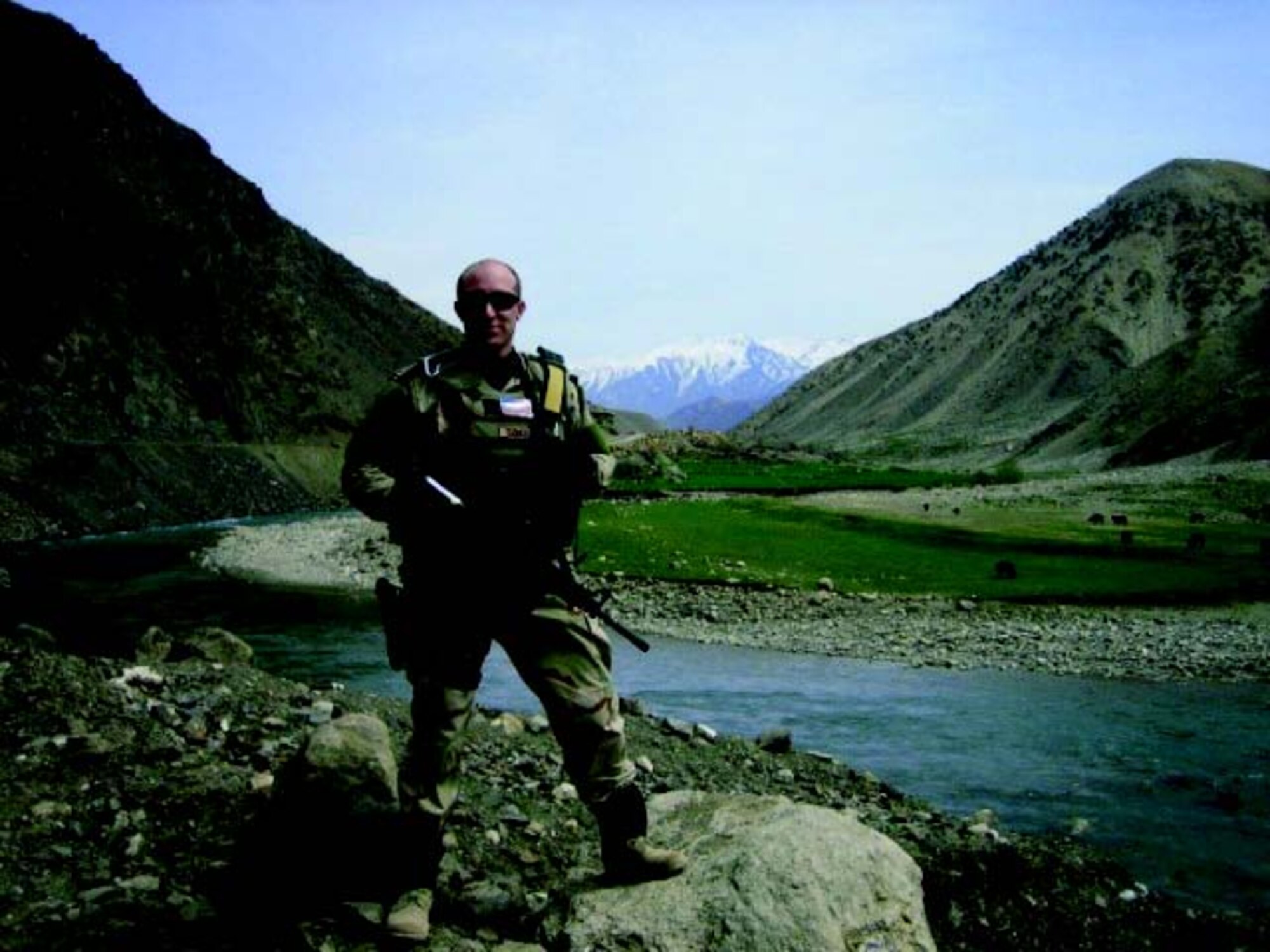 Member of the 455th Expeditionary Mission Support Group shown wearing TRON I