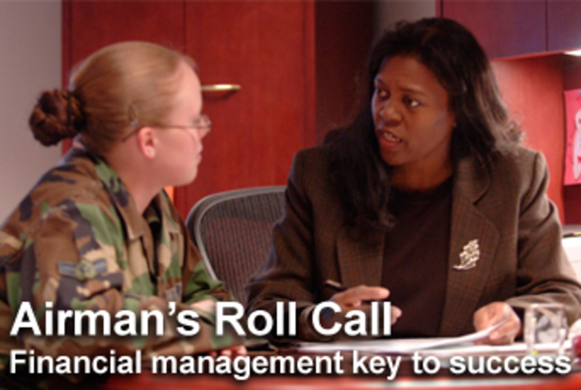 This week's Airman's Roll Call focuses on Airmen making sound financial decisions and taking control of their personal financial management. (U.S. Air Force graphic/Mike Carabajal) 