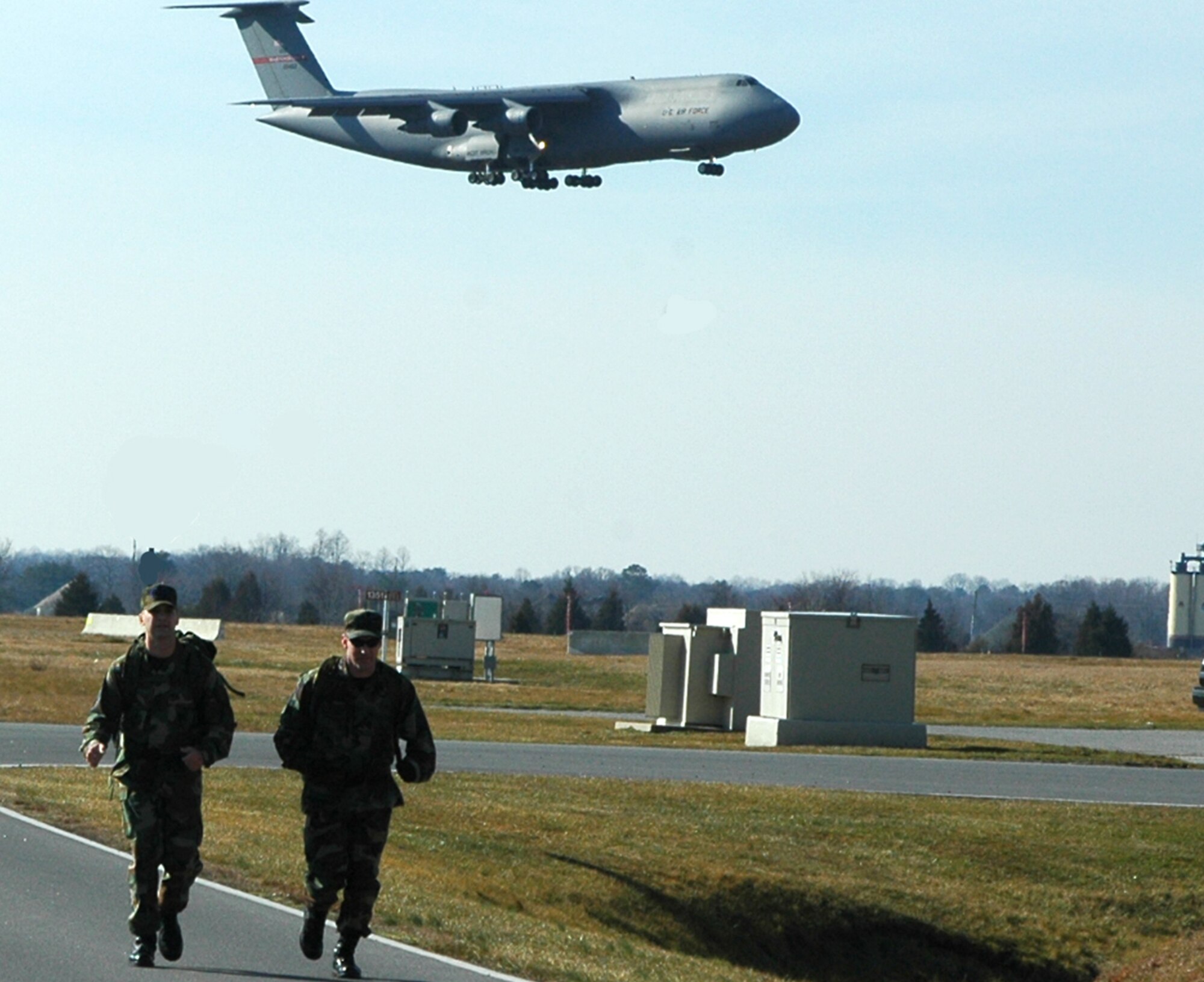 Members of the 436th Airlift Wing participated in the 9th Annual Ruck March, Feb. 2 at the Air Mobility Command Museum here. The march commemorates Veterans of the Korean War Battle of the Chosin Reservior. (U.S. Air Force photo/Senior Airman Andria J. Allmond) 