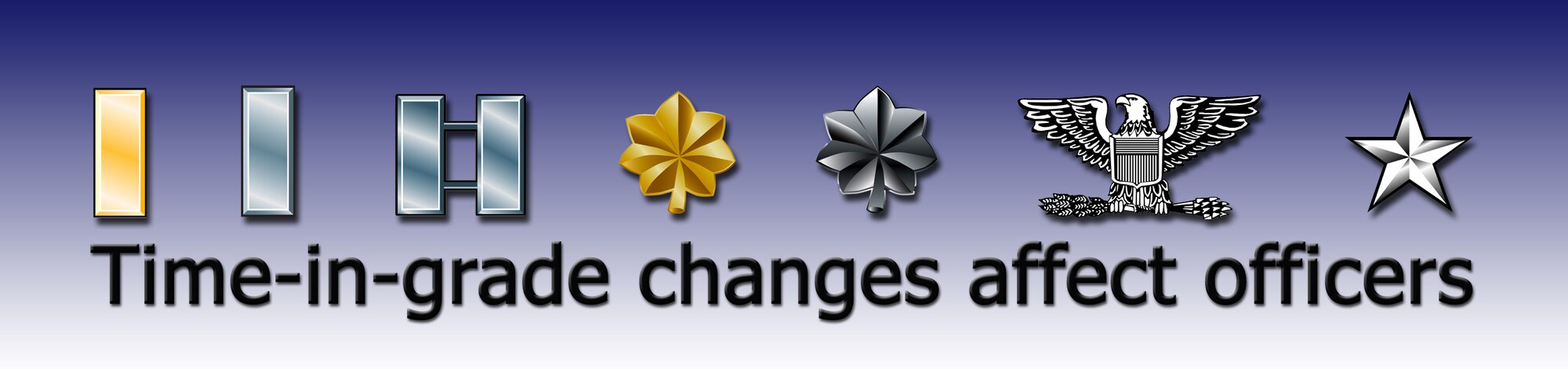 Air Force Reserve Command recently changed the time-in-grade requirements for reserve officers to be promoted to the next higher rank.  The changes primarily affect captains, majors and lieutenant colonels.  (U.S. Air Force graphic/Maj. David Kurle)
