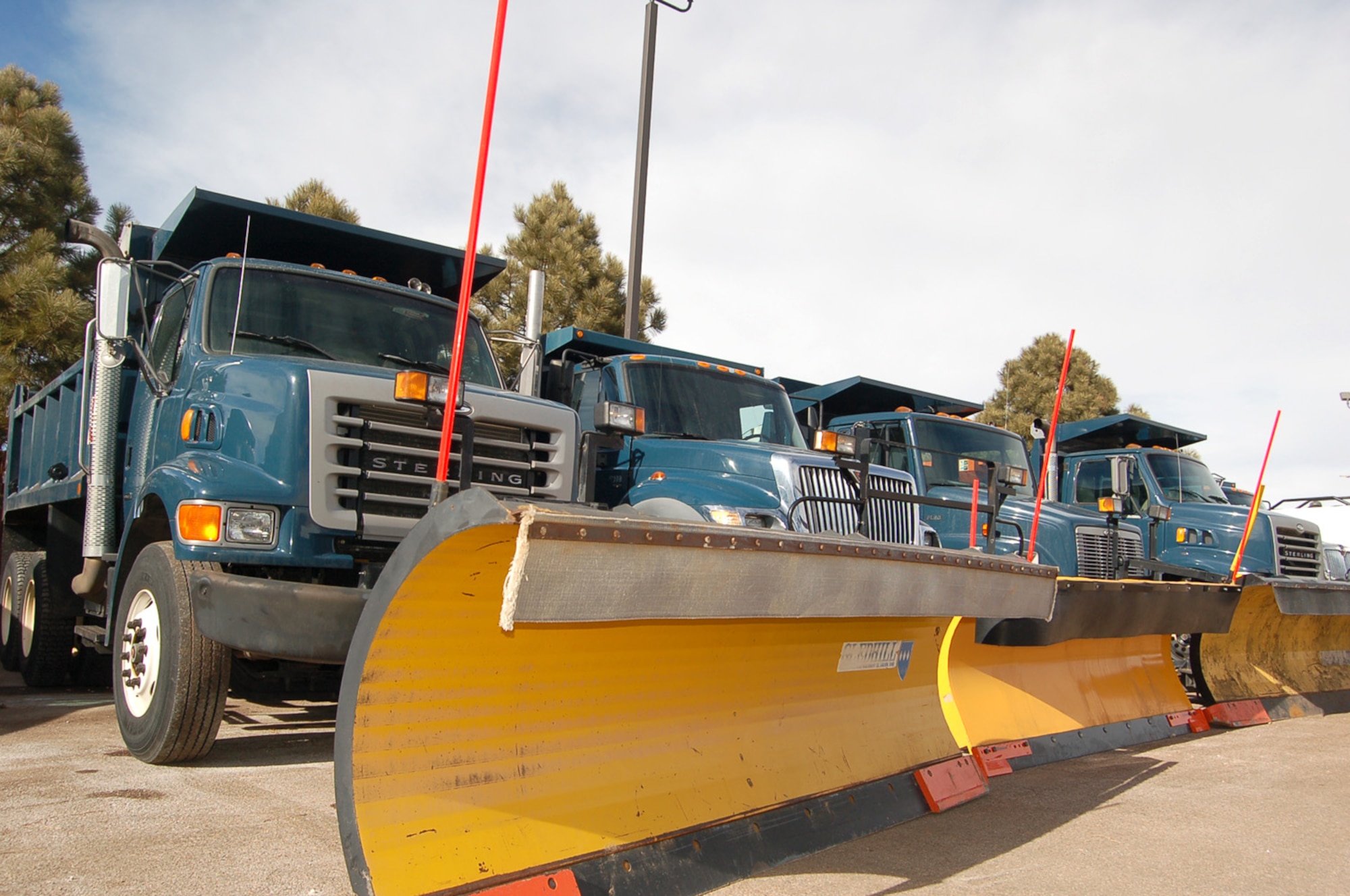 The 21st Civil Engineer Squadron will hold a “Snow Parade” at 3 p.m. to 4 p.m., Oct. 27, on Peterson Air Force Base. Members of the 21st CES, accompanied by 21st Space Wing leadership and Santa Claus, will drive snow plows, dump trucks, fire trucks and other winter equipment around the base to show it off to base personnel. The 11-vehicle parade will stop at the main Child Development Center, before parading down Peterson Boulevard and circling back to the Civil Engineer building. For questions or more information, contact Lt. Col. Stacey Anason at 556-1430.  (U.S. Air Force photo/Corey Dahl)