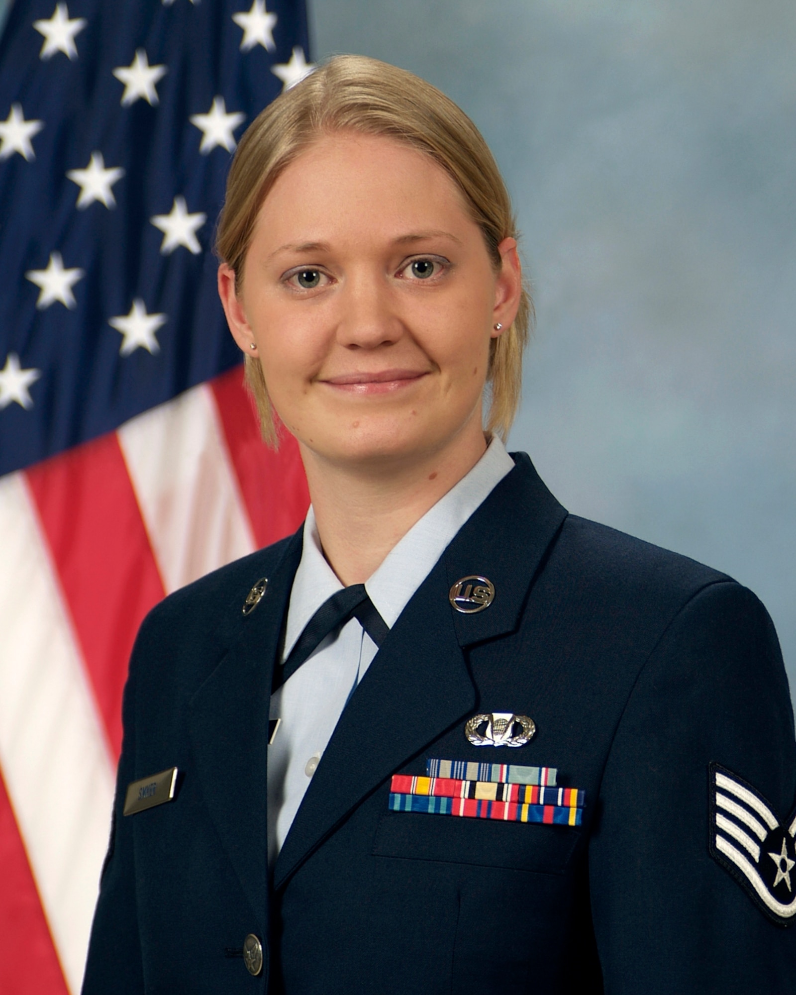 Staff Sgt. Sara Smyer, 21st Space Wing command post, orchestrated the first command post flight follow mission for the Air Force’s second busiest distinguished visitor flightline, supporting more than 83 flights in the first month of implementation. She was instrumental in bolstering regional Emergency Response Operations by integrating the command post, security forces and the fire department into a single command and control center. While deployed in support of Operation Iraqi Freedom, she reduced risk to coalition force convoys by directing 5,000 U.S. Army missions. As a Colorado Springs Parks and Recreation committee member, she helped raise $845,000 for new city parks. Finally, while attending Airman Leadership School, Sergeant Smyer garnered the John L. Levitow Award. (U.S. Air Force photo)
