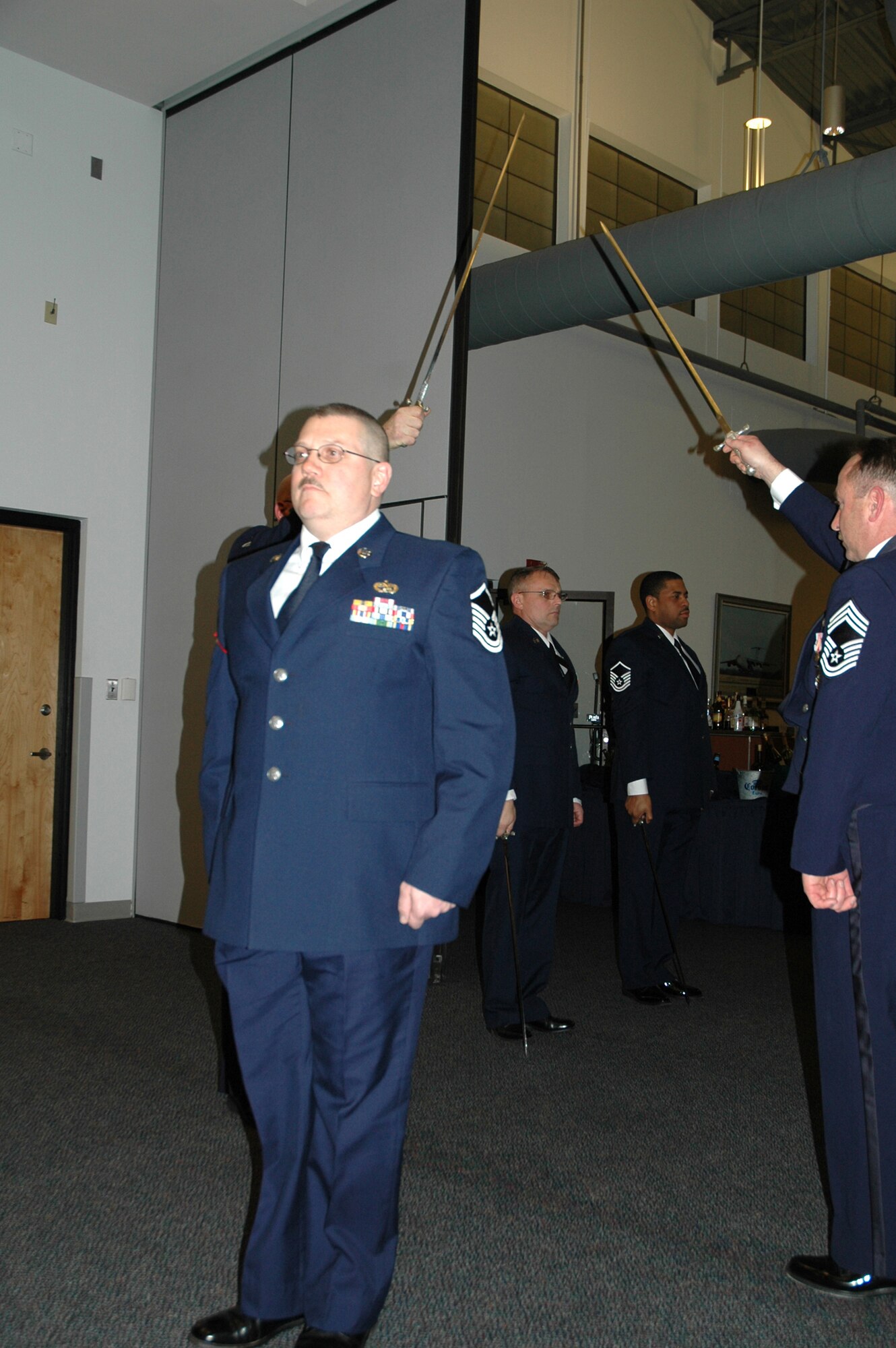 The Air Force Reserve's 512th Airlift Wing inducted 20 senior NCOs at an induction ceremony Feb. 2 at The Landings at Dover Air Force Base, Del. (U.S. Air Force photo\Senior Airman Andria J. Allmond)