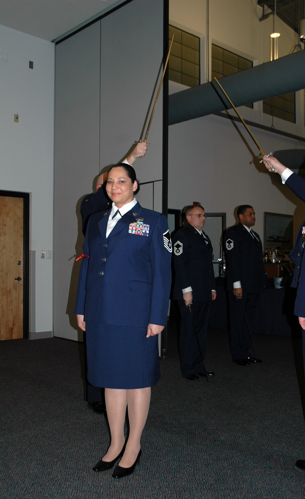 The Air Force Reserve's 512th Airlift Wing inducted 20 senior NCOs at an induction ceremony Feb. 2 at The Landings at Dover Air Force Base, Del. (U.S. Air Force photo\Senior Airman Andria J. Allmond)