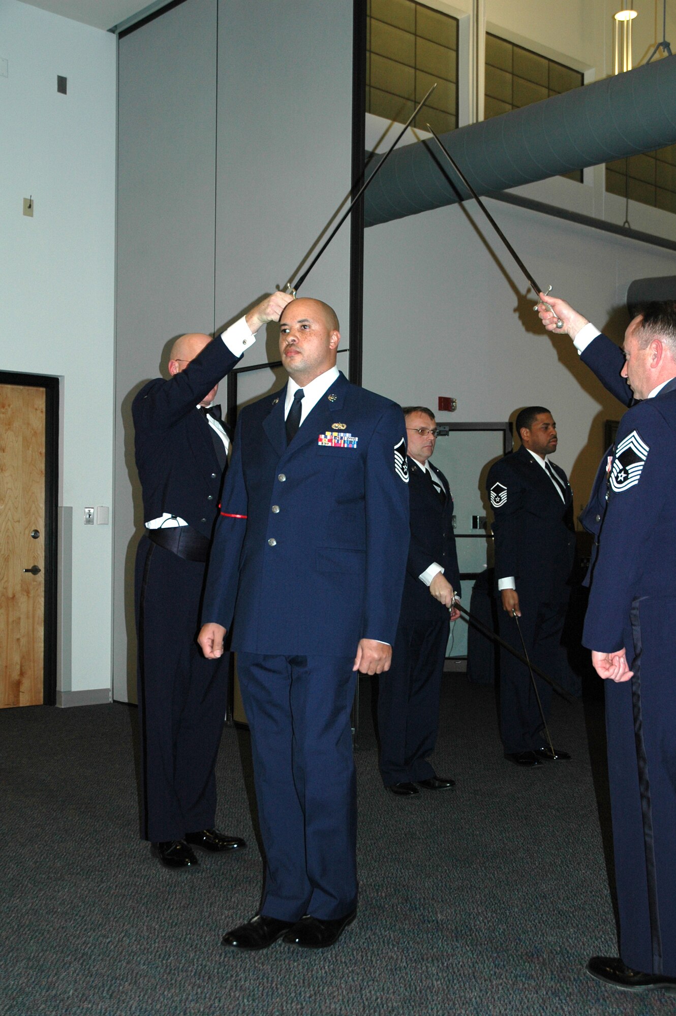 The Air Force Reserve's 512th Airlift Wing inducted 20 senior NCOs at an induction ceremony Feb. 2 at The Landings at Dover Air Force Base, Del. (U.S. Air Force photo\Senior Airman Andria J. Allmond)