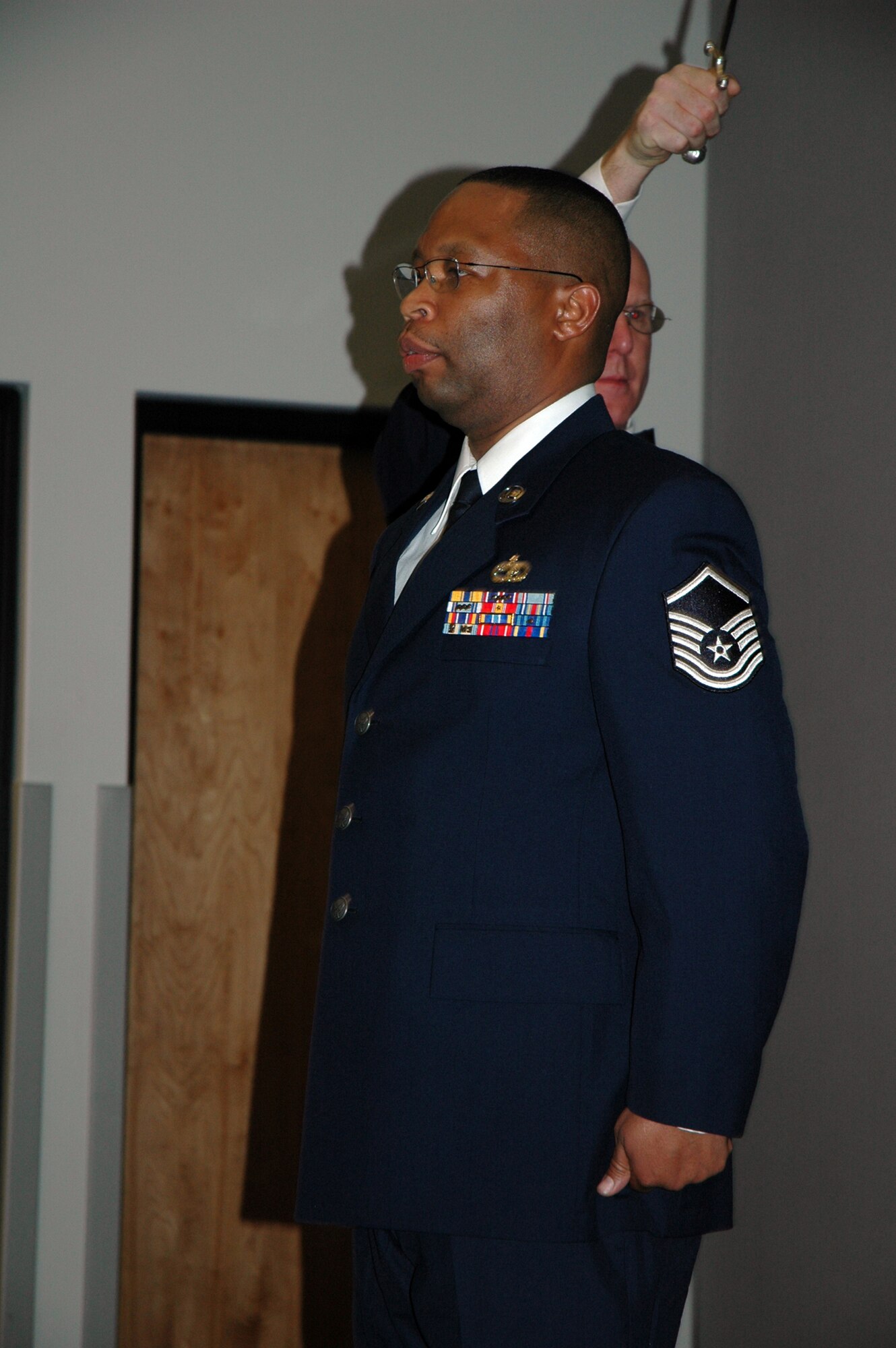 The Air Force Reserve's 512th Airlift Wing inducted 20 senior NCOs at an induction ceremony Feb. 2 at The Landings at Dover Air Force Base, Del. (U.S. Air Force photo\Senior Airman Andria J. Allmond)