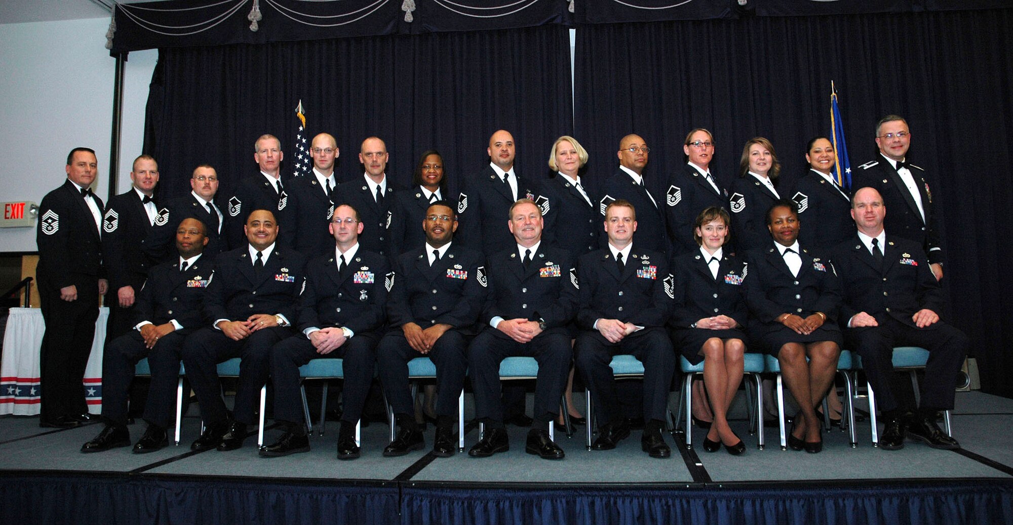 The Air Force Reserve's 512th Airlift Wing inducted 20 senior NCOs during an induction ceremony Feb. 2 at 6 .m. at The Landings , Dover Air Force Base, Del. (U.S. Air Force photo\Staff Sgt. Steve Lewis)
