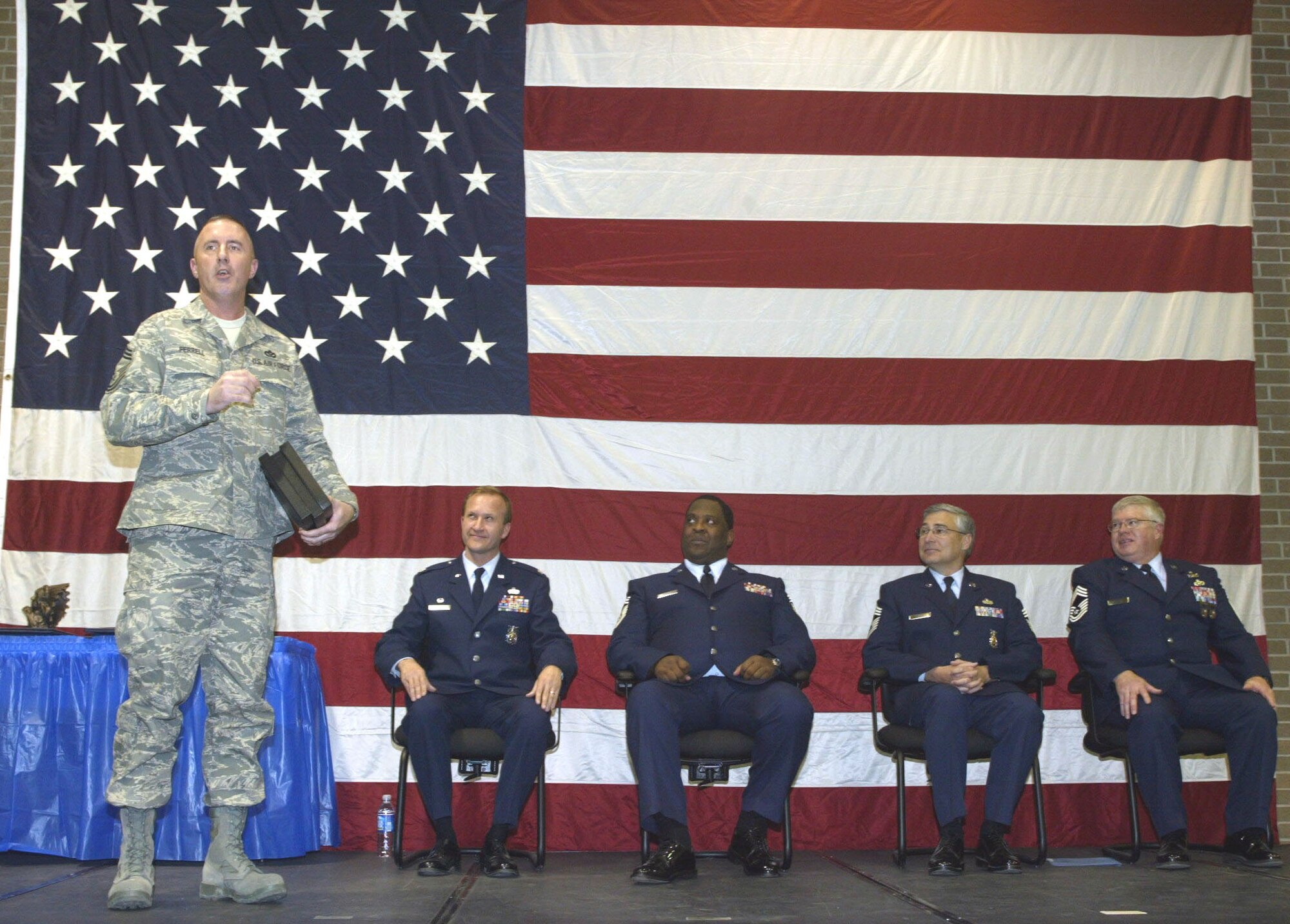 Three chief master sergeants were honored Feb. 3 during a retirement ceremony officiated by Lt. Col. James Lehman, commander of the 94th Civil Engineer Squadron here. Chief Master Sergeants Dana F. Mason, Roy McClain and Edward G. Robinson retired with over 88 years of service combined, leaving behind the many Airmen that they've mentored, praised and touted during their tenure in the United States Air Force Reserve. The ceremony took place at the Explosive Ordnance Disposal Facility, Dobbins Air Reserve Base, Ga. 