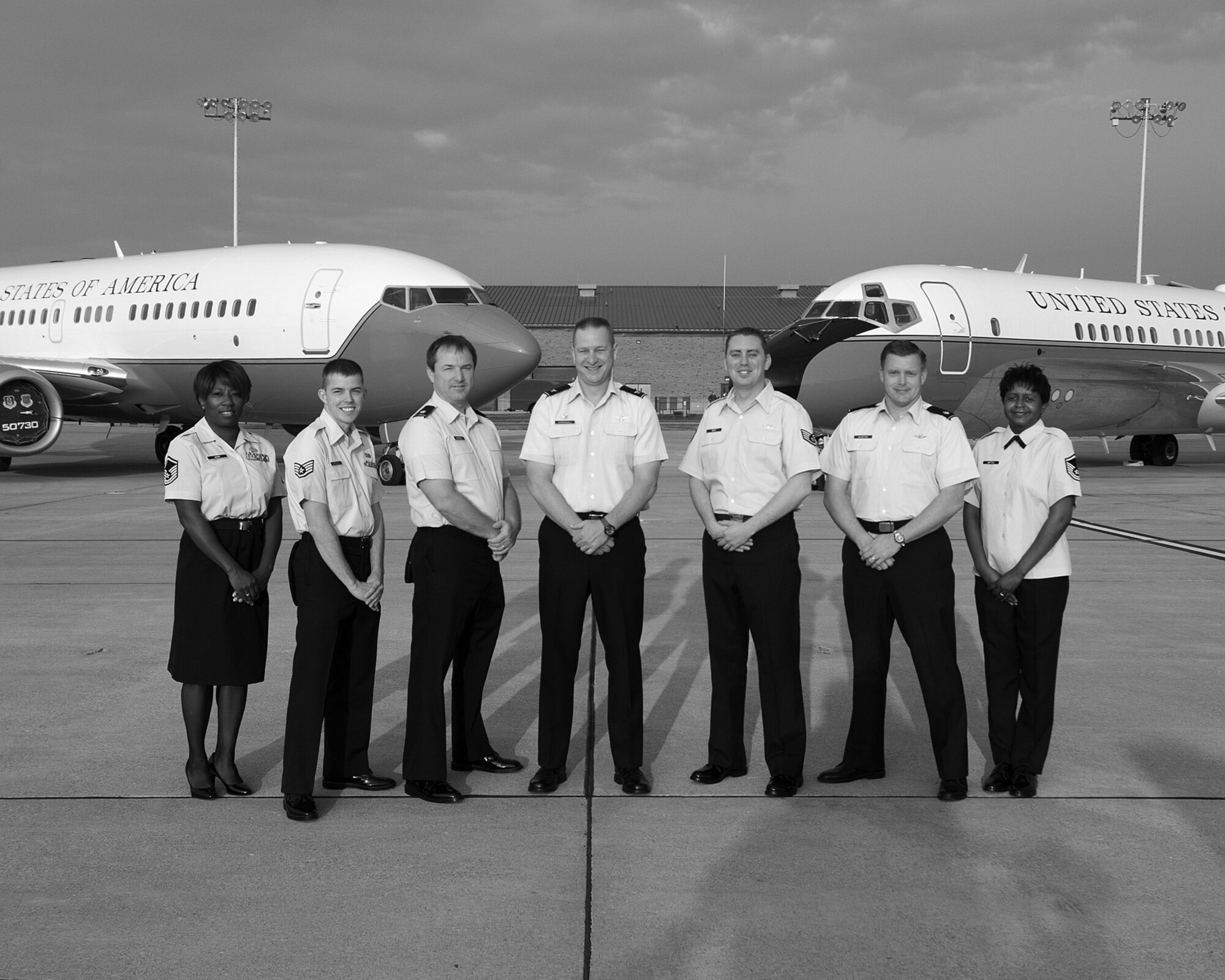 Air Force Reserve members from the 932nd Airlift Wing's Operation Group gathered recently during a Unit Training Assembly.  The Illinois flying wing continues to hire in career areas like flight attendants, maintenance and medical specialists.