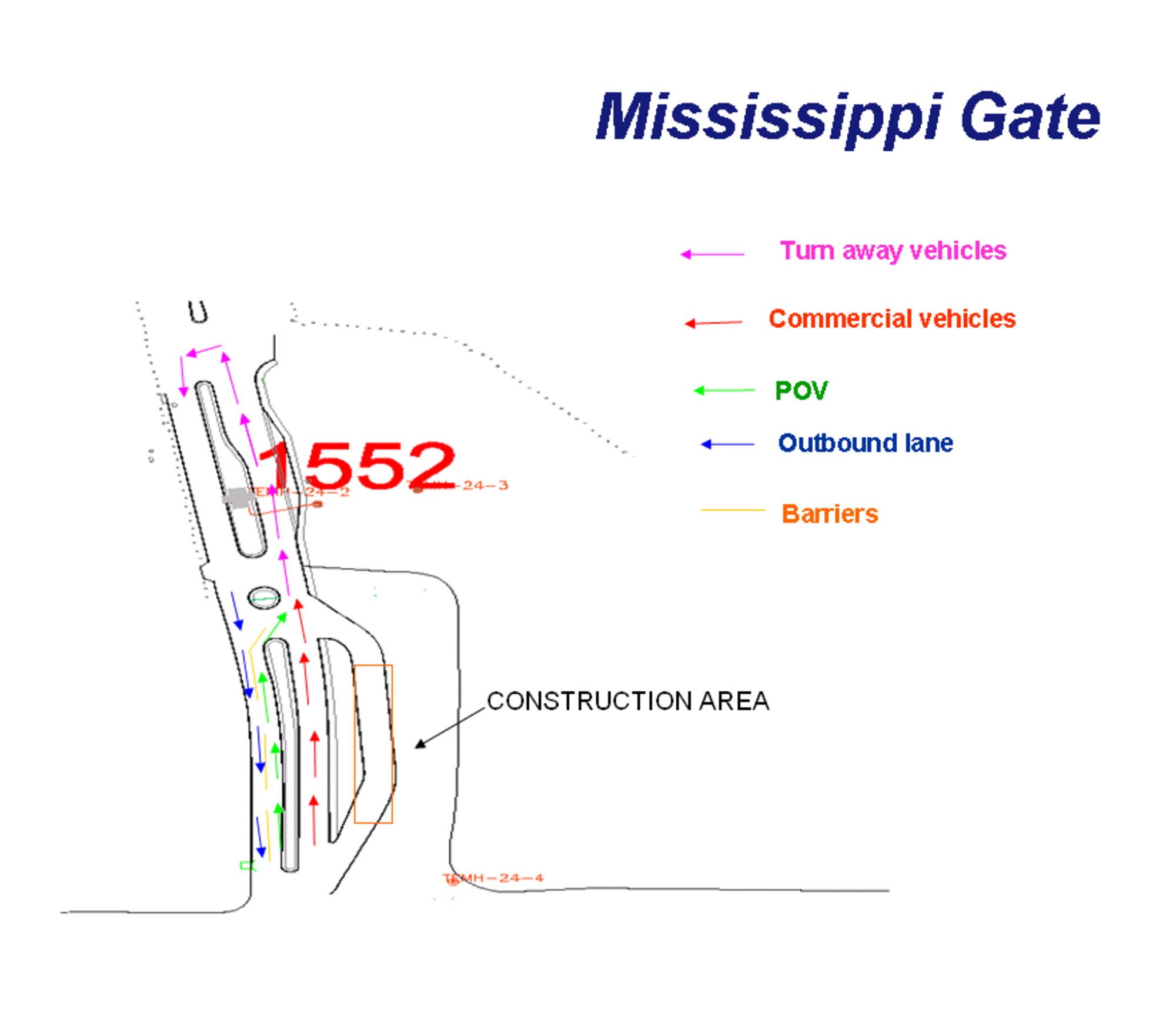 The Mississippi Gate will undergo construction to build a new commercial vehicle inspection shelter from Feb. 18-July 30. The construction will require lane changes when using the gate. Only commercial vehicles will be allowed to use the gate for inbound access to Buckley. One lane will be allowed for outbound use by Buckley workers and residents and the other outbound lane will be converted to an inbound lane for personal vehicles. Barriers will be placed to aid traffic flow. For more information, call Thi Pham at (720) 847-9995.