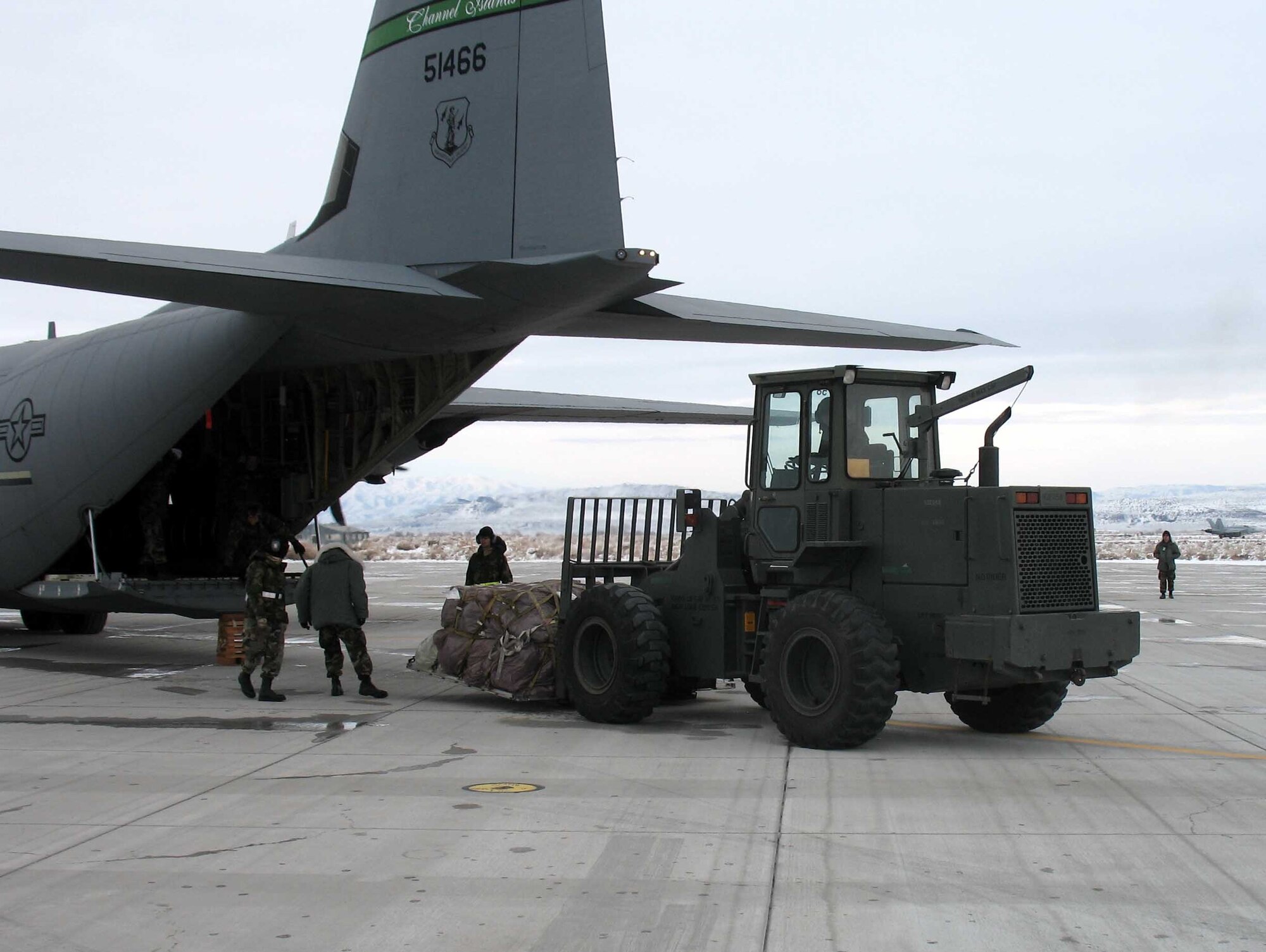 Members of the 573rd Global Support Squadron participated in Exercise Joint Fortune 2008 from Jan. 21 through 25 at Naval Air Station Fallon, Nev. (U.S. Air Force photo)