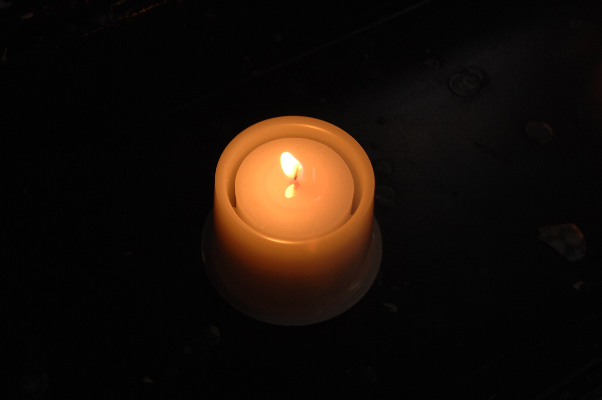 SPANGDAHLEM AIR BASE, Germany -- A single candle is displayed at the Trier Cathedral. The cathedral is currently under construction. (U.S Air Force photo/Airman 1st Class Jenifer Calhoun)