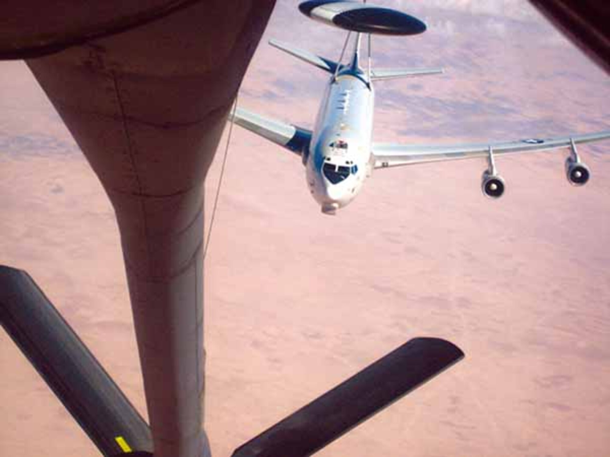 The 963rd Expeditionary Airborne Air Control Squadron deployed to Southwest Asia and South America for 140-days where they managed to rack up over 2,700 total flying hours during the AEF cycle.  See story page 12.  (Photo courtesy of Master Sgt. Douglas Cataline)