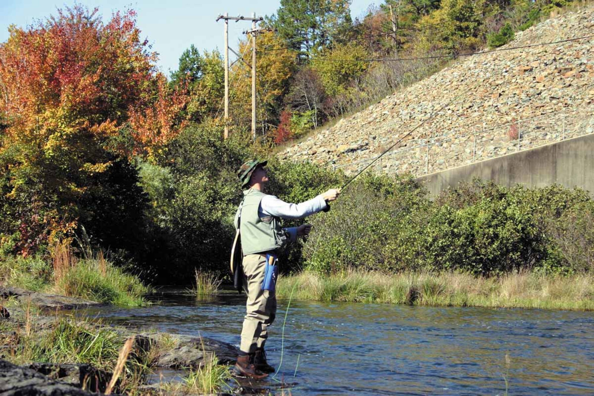 Staff from Outdoor Recreation will be on hand at the expo to discuss their programs, which includes weekend fly fishing trips.  (Air Force photo by Becky Pillifant)