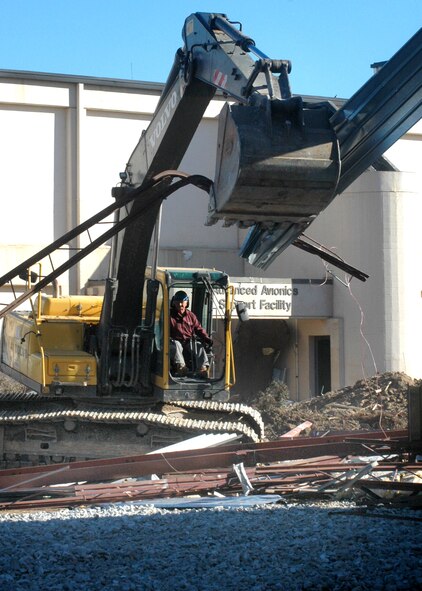 Work began immediately following a groundbreaking ceremony Feb. 19 for a new 70,000 sq.-ft  Software Support Facility targeted to be occupied by January 2010. U. S. Air Force photo by Sue Sapp