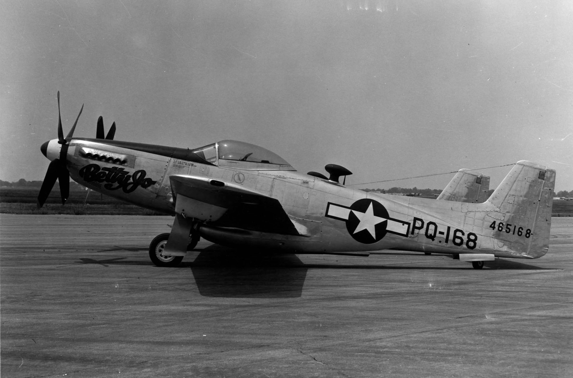 North American F-82B "Betty Jo" (S/N 44-65168). (U.S. Air Force photo)