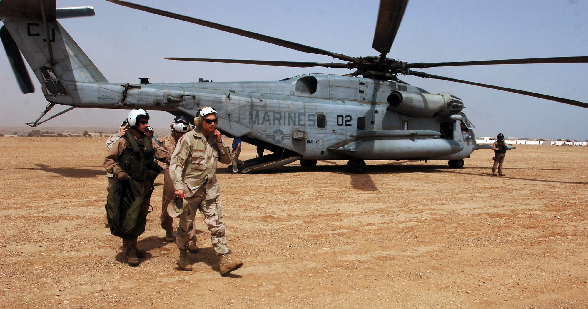U.S. military flag officers arrive in Obock District, Djibouti, to tour the Combined Joint Task Force-Horn of Africa-led construction sites of a slaughter house and pier, as well as see a medical facility, which was dedicated in December. The senior leaders are touring U.S. Central Command as part of the overseas field study in the CAPSTONE course designed for newly appointed generals. (U.S. Air Force photo/Staff Sgt. Jennifer Redente)