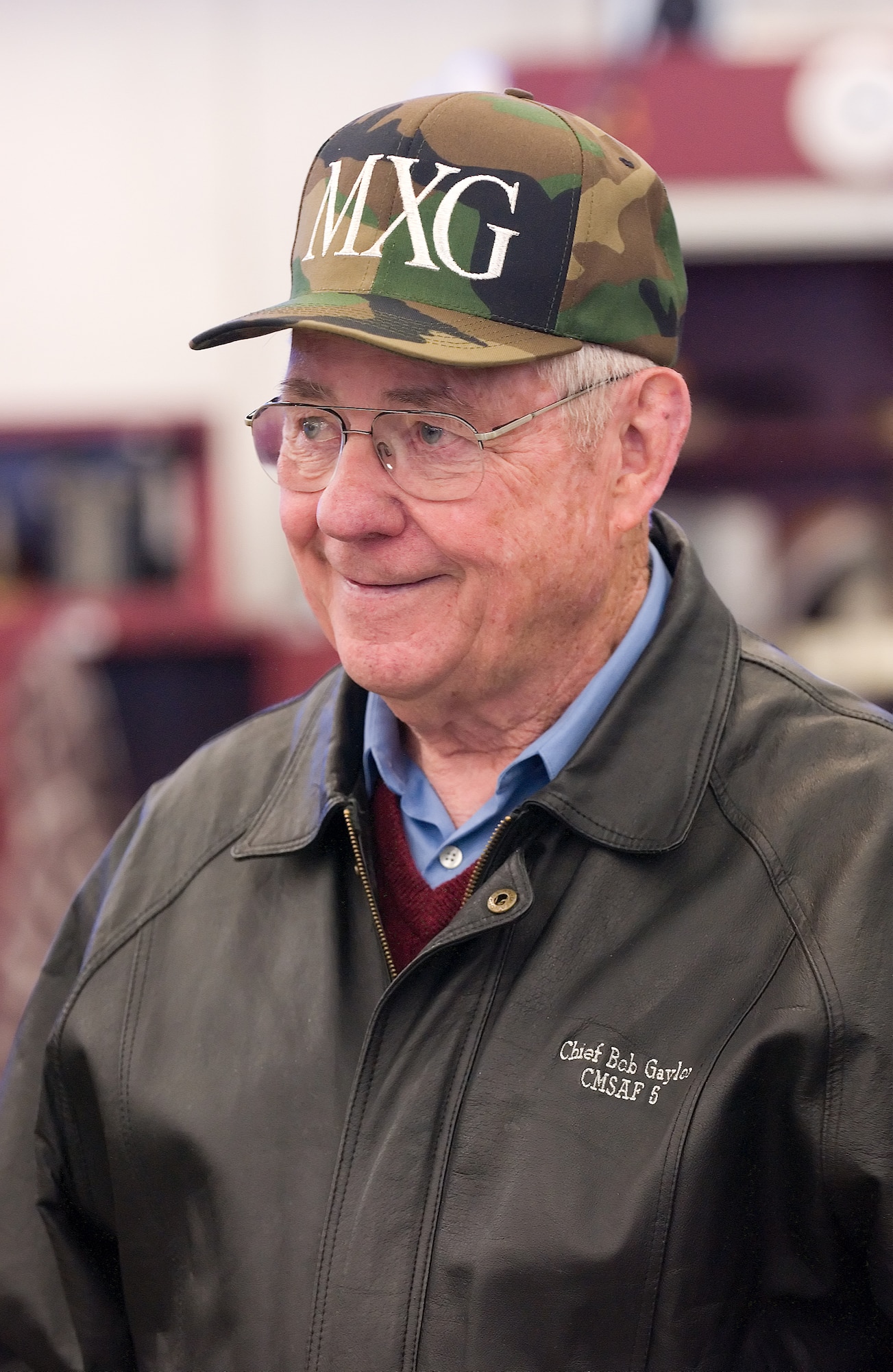 Retired Chief Master Sgt. Robert Gaylor, the fifth Chief Master Sgt. of the Air Force, visited various locations around Dover Air Force Base and was also the guest speaker at the 436th Airlift Wing Annual Awards Banquet Feb. 20. (U.S. Air Force photo/Jason Minto)