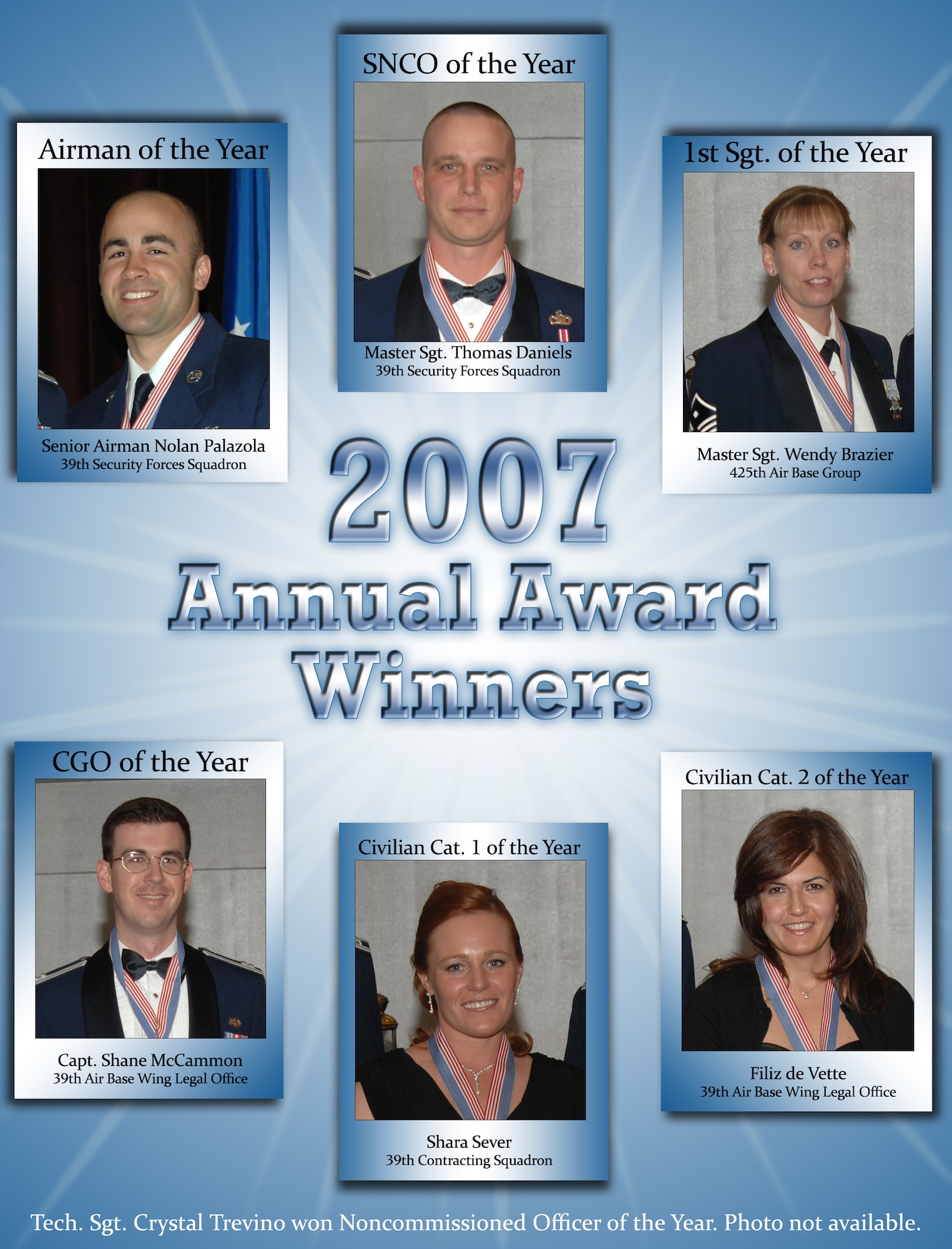 More than 350 members of Team Incirlik participated in the 2007 Annual Awards Banquet Feb. 23 at the Incirlik Consolidated Club. 