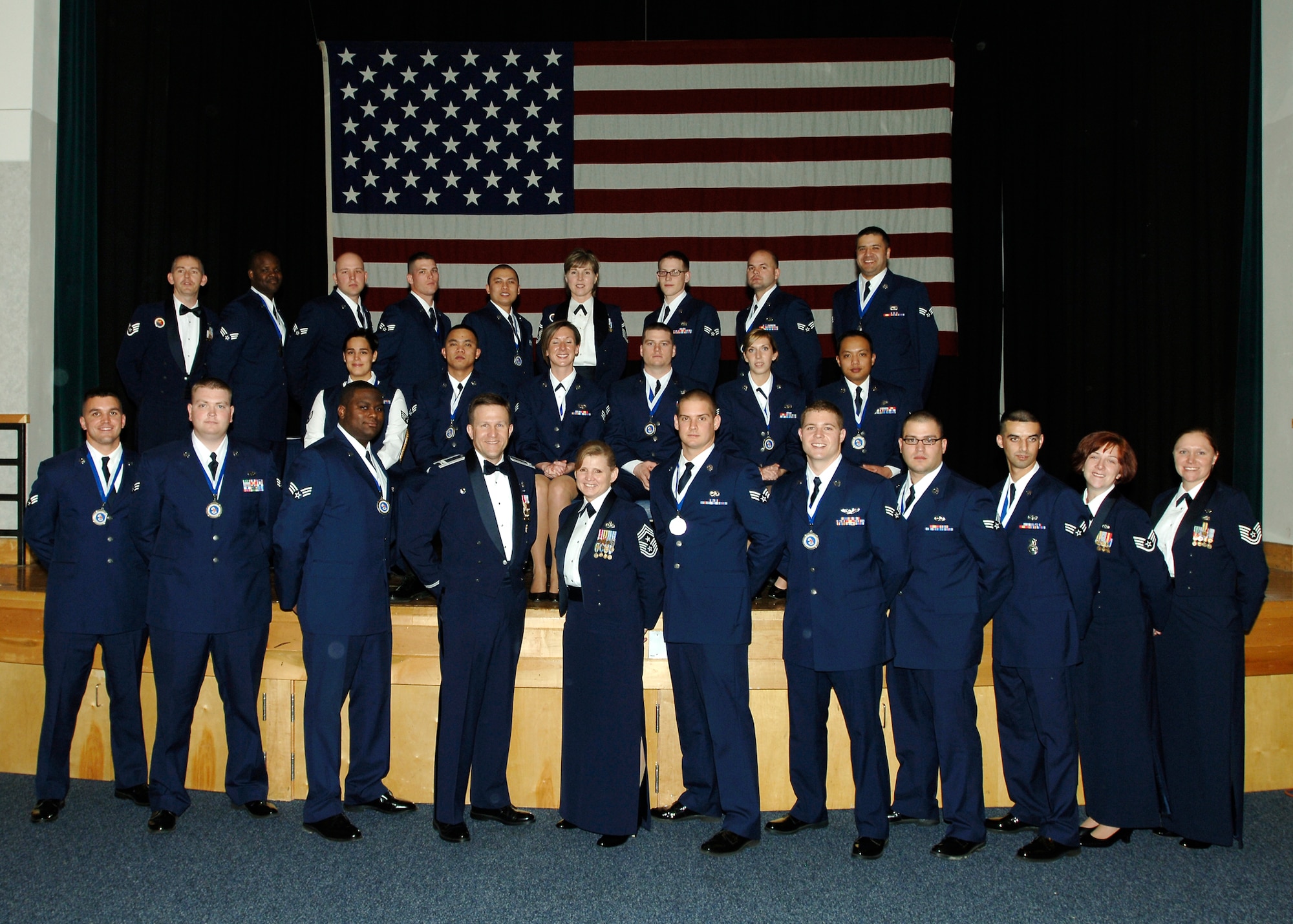 Airman Leadership School graduates from class 08-B. (Photo by Senior Airman Jamie Train)