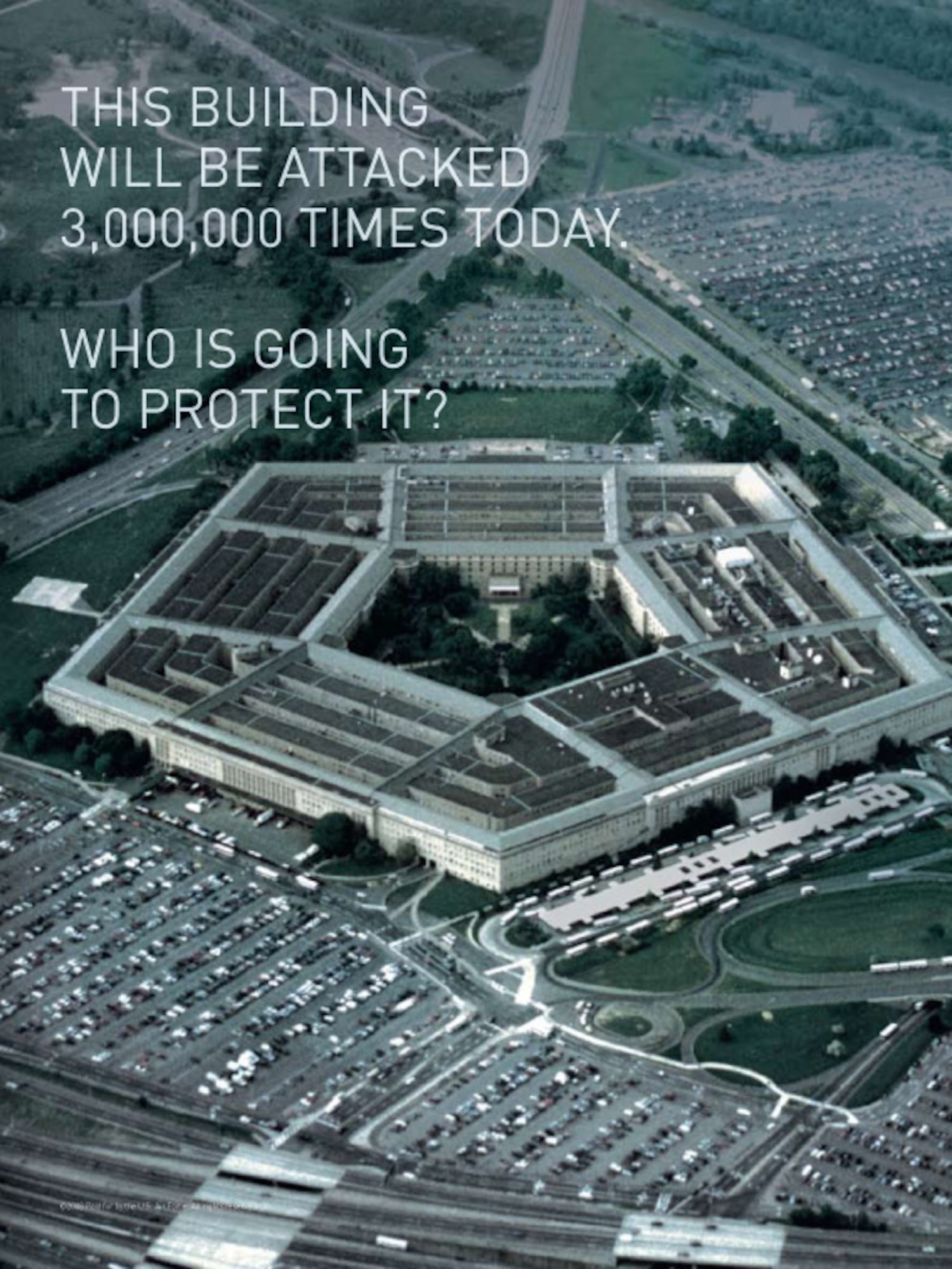 Page one of the print ad for "Above All" with cyberspace emphasis.