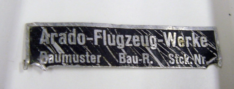 The donor of this data plate was a B-24 tail gunner with the 739th Bomb Squadron. He acquired the data plate and other items from a Hungarian training field near Szekesfehervar, Hungary, near Lake Balaton during March and April 1945. (U.S. Air Force photo)