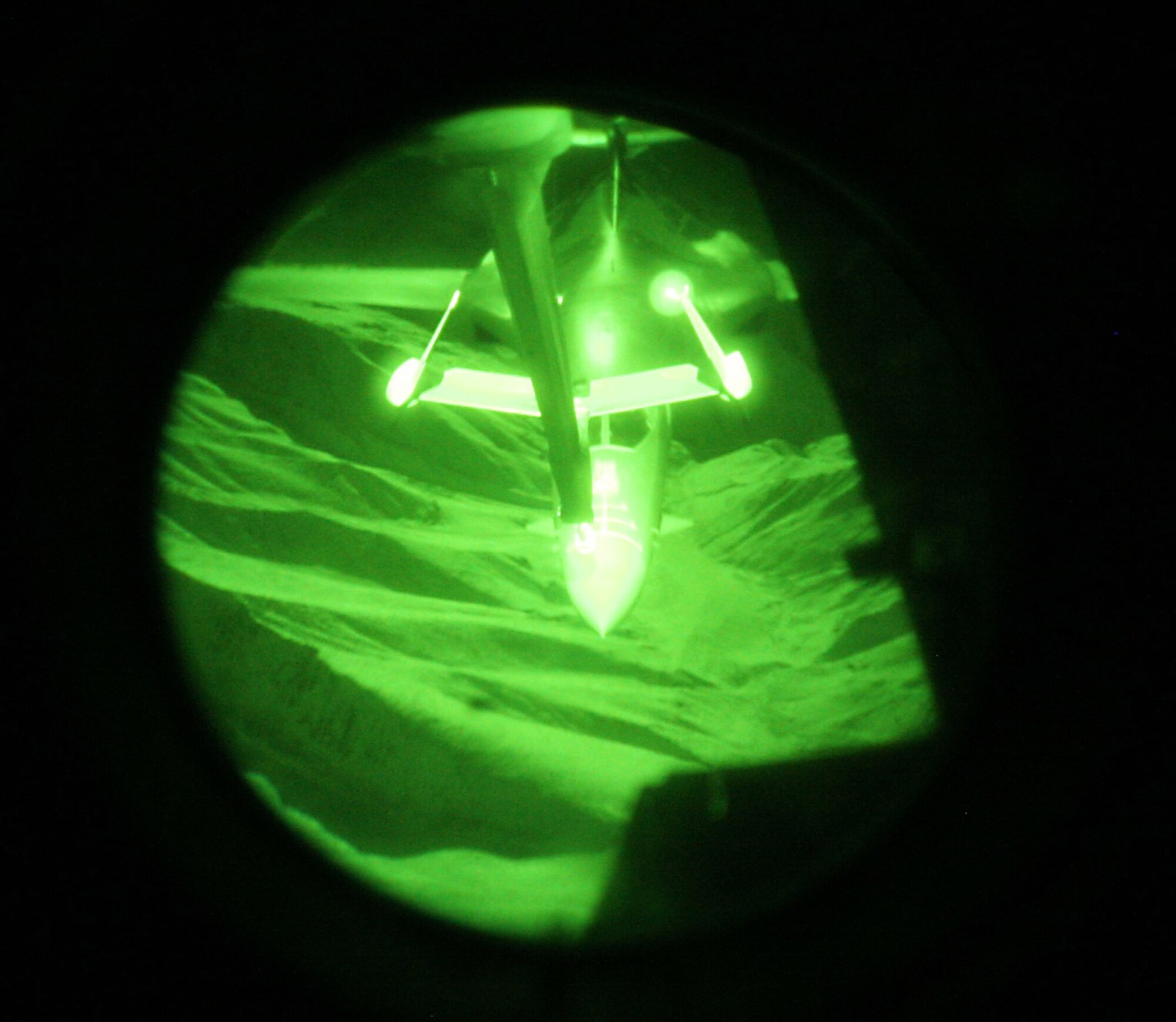 A KC-10 from the 908th Expeditionary Air Refueling Squadron refuels a B-1 December 27, 2007.  The KC-10 crew was Capt. Fred Luck, aircraft commander, Capt. Dennis Abramonwicz, co-pilot, Tech. Sgt. Ben Hopp, and Staff Sgt.  Jeremy Pratt.  They are all deployed from Travis AFB, Calif.  The crew off-loaded 126,000 pounds of fuel and on-loaded 40,000 pounds of fuel.  The flights occured at night over Afghanistan.

