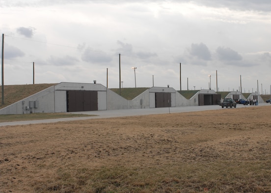 WHITEMAN AIR FORCE BASE, Mo. –These five new igloos can house just about any conventional munitions item in the Air Forces inventory Jan. 7. (U.S. Air Force photo/Tech. Sgt. Samuel A. Park)