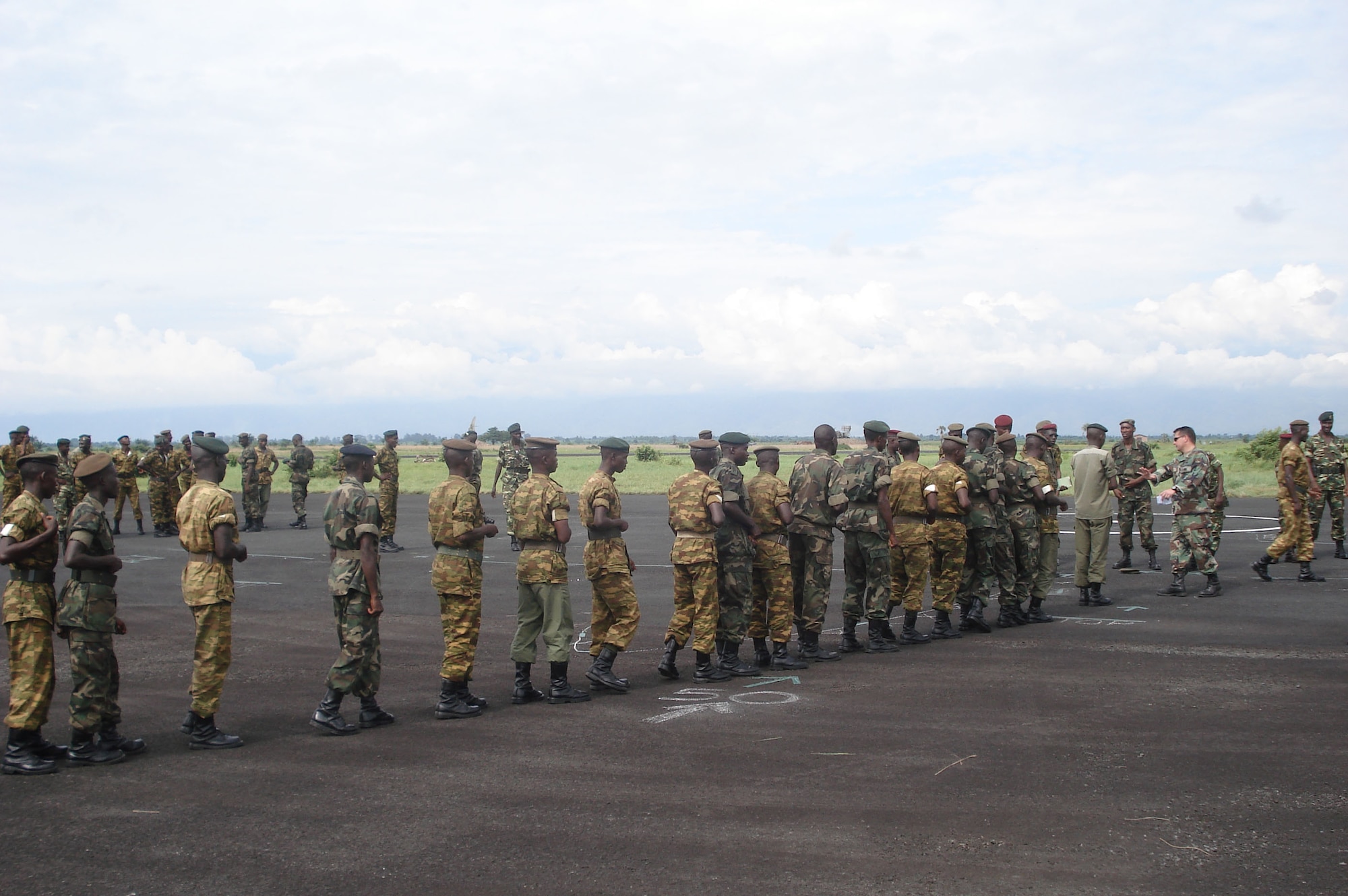 Members from the 86th Contingency Response Group deployed to Burundi Dec. 1, 2007, to train the Burundi military in deployment planning, personnel and cargo preparation and processing for its first-ever deployment outside Burundi's border. (Courtesy photo)