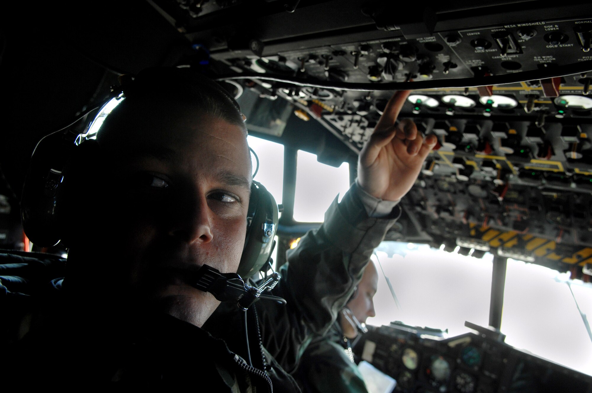 Staff Sgt. Jonathan Ruszler assists with an engine run on an HC-130P Combat King Jan. 3 at Moody Air Force Base, Ga. Base maintainers spend many hours after every flight keeping the aging aircraft in service. Sergeant Ruszler is a 723rd Aircraft Maintenance Squadron engine technician. (U.S. Air Force photo/Airman 1st Class Gina Chiaverotti)
