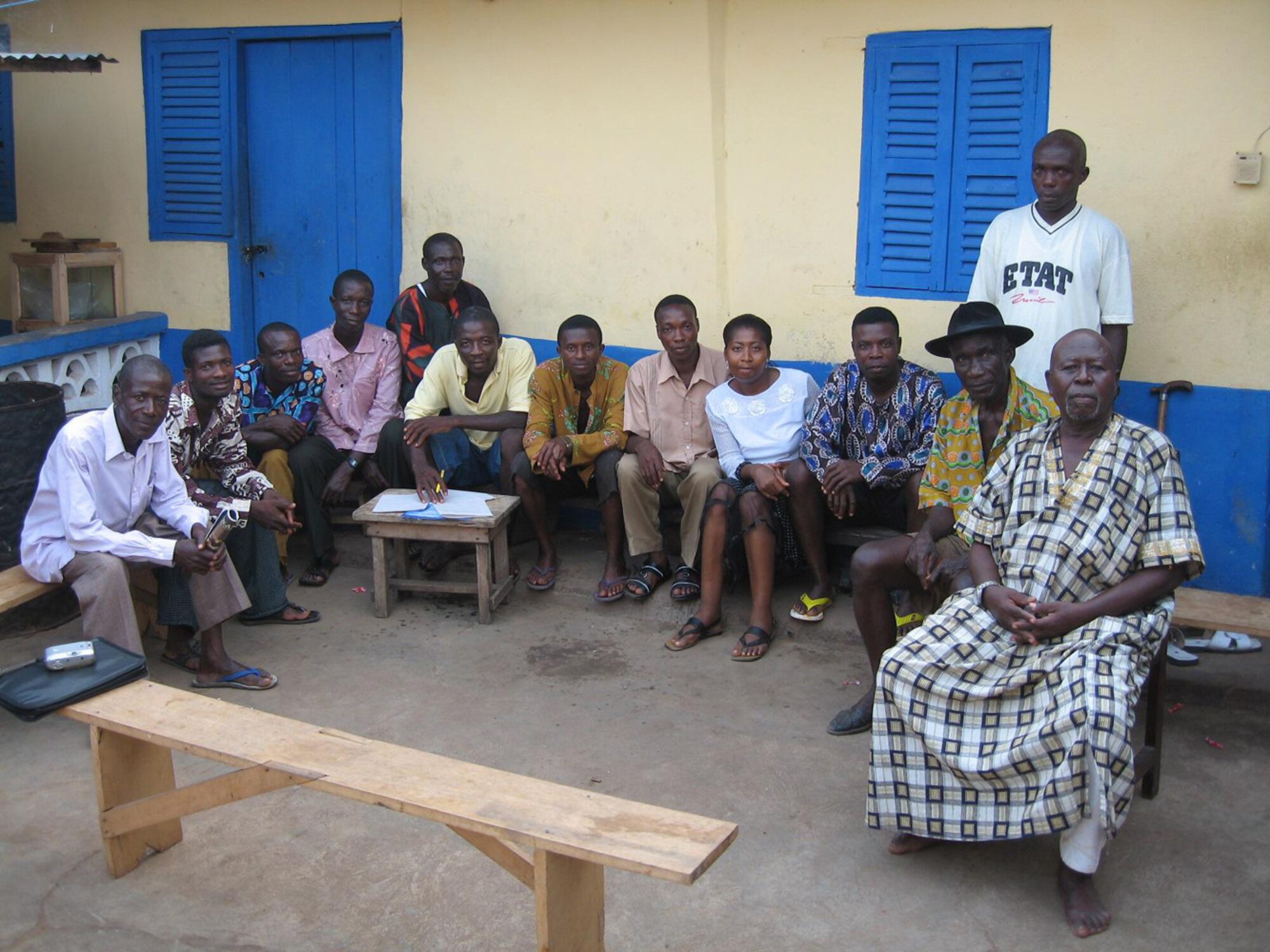 Farmers from Ghana, Africa, who will receive money donated at a benefit concert here recently. Due to destroyed crops and no income for the farmers, Team McGuire members gathered to help make a difference; $257 raised will help with the lost crops and education to help prevent similar events from reoccurring. (U.S. Air Force courtesy photo)