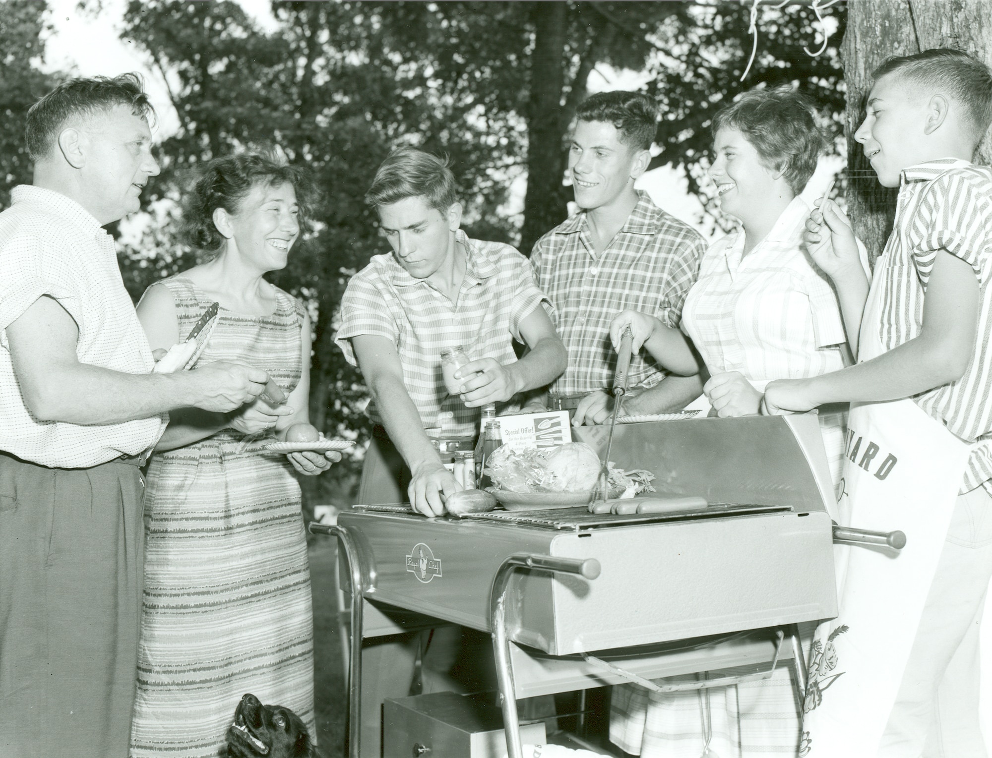 The Goethert’s in 1957 enjoying a family barbecue. (AEDC historical photo)