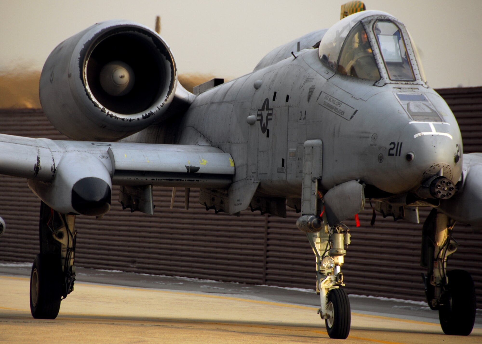 OSAN AIR BASE, Republic of Korea -- An A-10 Thunderbolt II pilot assigned to the 25th Fighter Squadron, taxis prior to taking off during a peninsula-wide exercise on Osan Air Base.  The operational readiness exercise tests Team Osan's ability to execute combat operations, receive follow-on forces and defend the base from attack.  (U.S. Air Force Photo by Senior Airman Chad Strohmeyer)