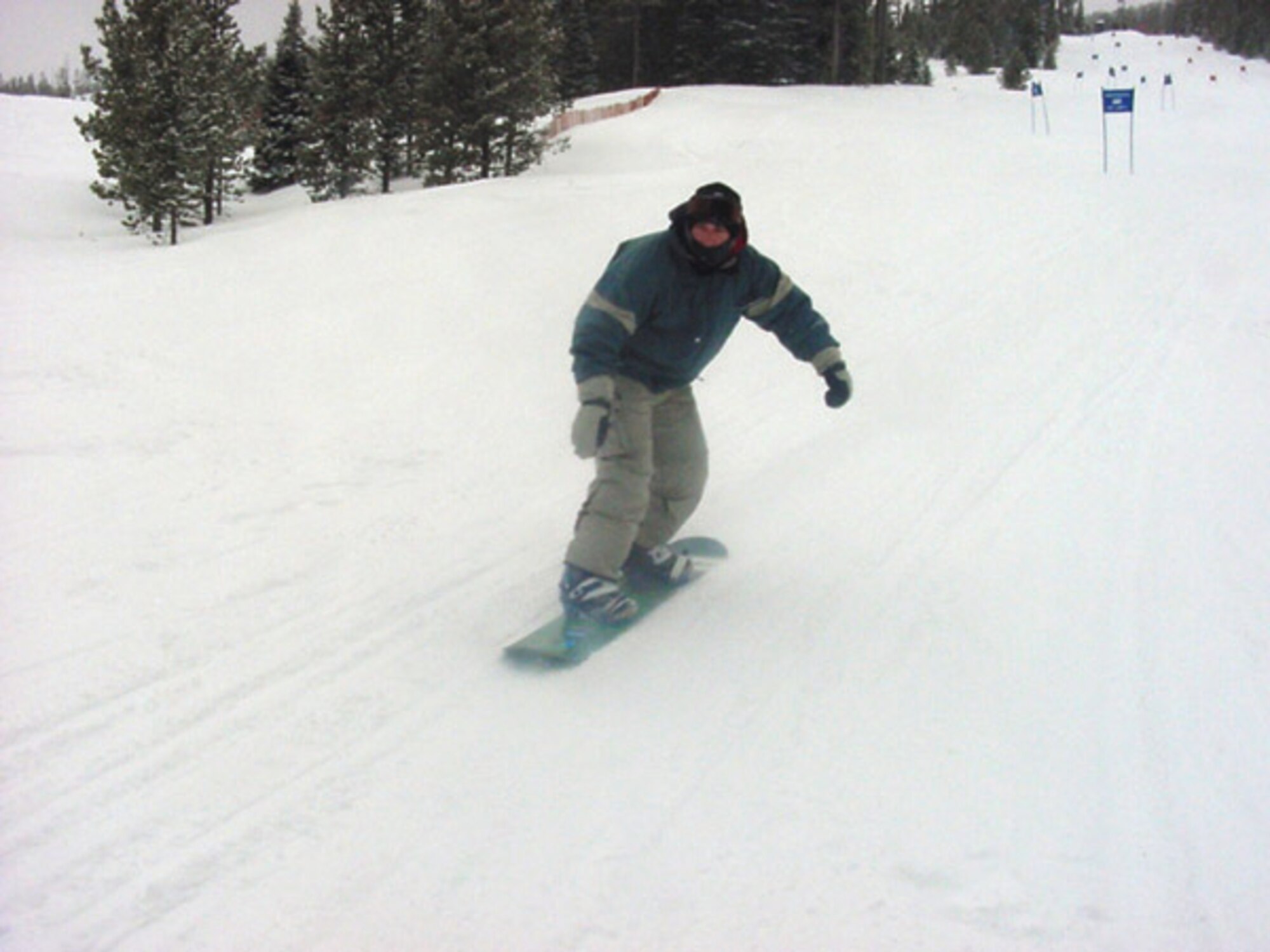 A snowboarder hits the hills at Showdown Ski Area during one of the 2007 Wing Ski Days. Snowboarding and skiing etiquette are important to make sure everyone has a fun, safe time during this year's Wing Ski days. (Courtesy photo)