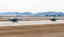 KUNSAN AIR BASE, South Korea -- An F-16 from the 79th Fighter Squadron, Shaw Air Force Base, S.C. arrives as part of a Theater Security Package (TSP) here Jan. 15. The unit's more than 300 Airmen and aircraft are here as the squadron's Air and Space Expeditionary Force deployment to help maintain peace and stability in the Pacific region as they fully integrate into the mission of the 8th Fighter Wing.  (U.S. Air Force photo/Senior Airman Steven R. Doty)