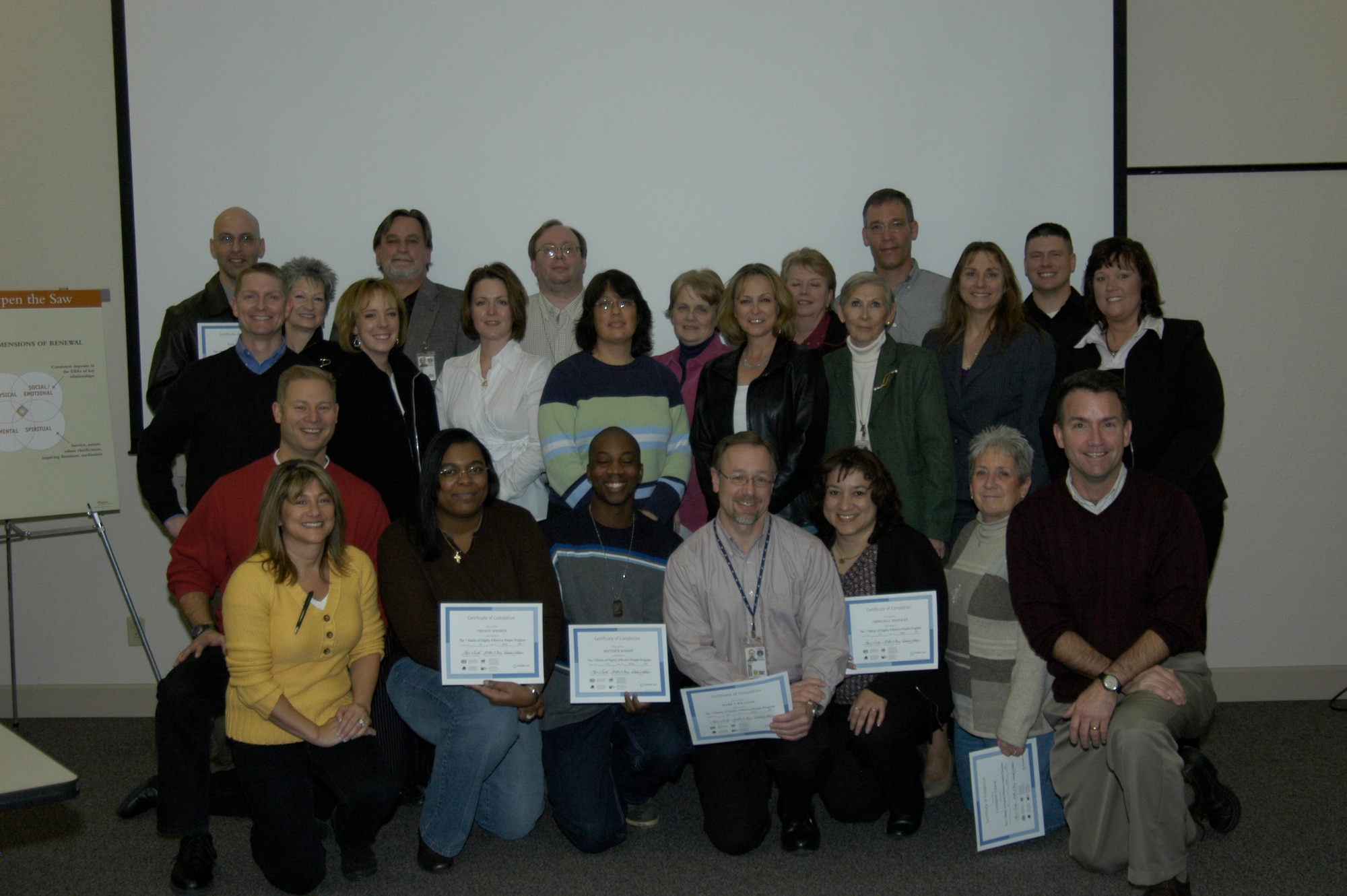 Air Reserve Personnel Center employees participated in a 7 Habits of Highly Effective People workshop at the Denver center Jan. 11. (U.S. Air Force photo/Master Sgt. J.C. Woodring)