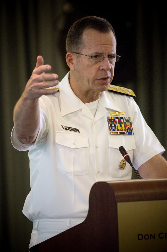 U.S. Navy Adm. Michael G. Mullen, chairman of the Joint Chiefs of Staff,  speaks during  the Central Command Chief of Defense Conference in St. Petersburg, Fla., Jan. 15, 2008. 