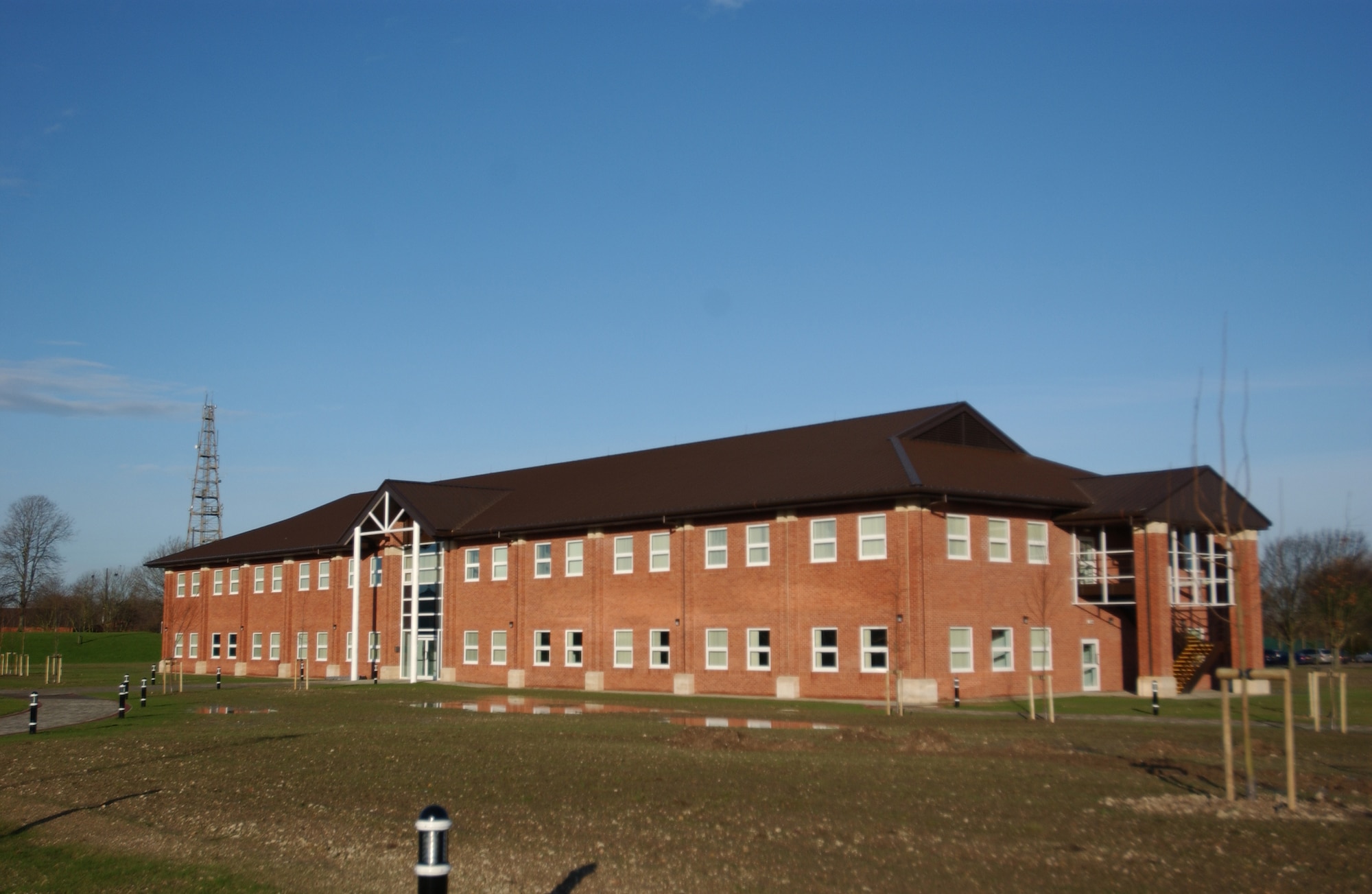 Parts of the 100th Civil Engineer Squadron is preparing to move into a brand-new facility, which is slated to open in March. The new building is larger than the squadron's current facilities and will also collocate several flights, eliminating waste and redundancy. (U.S. Air Force photo)