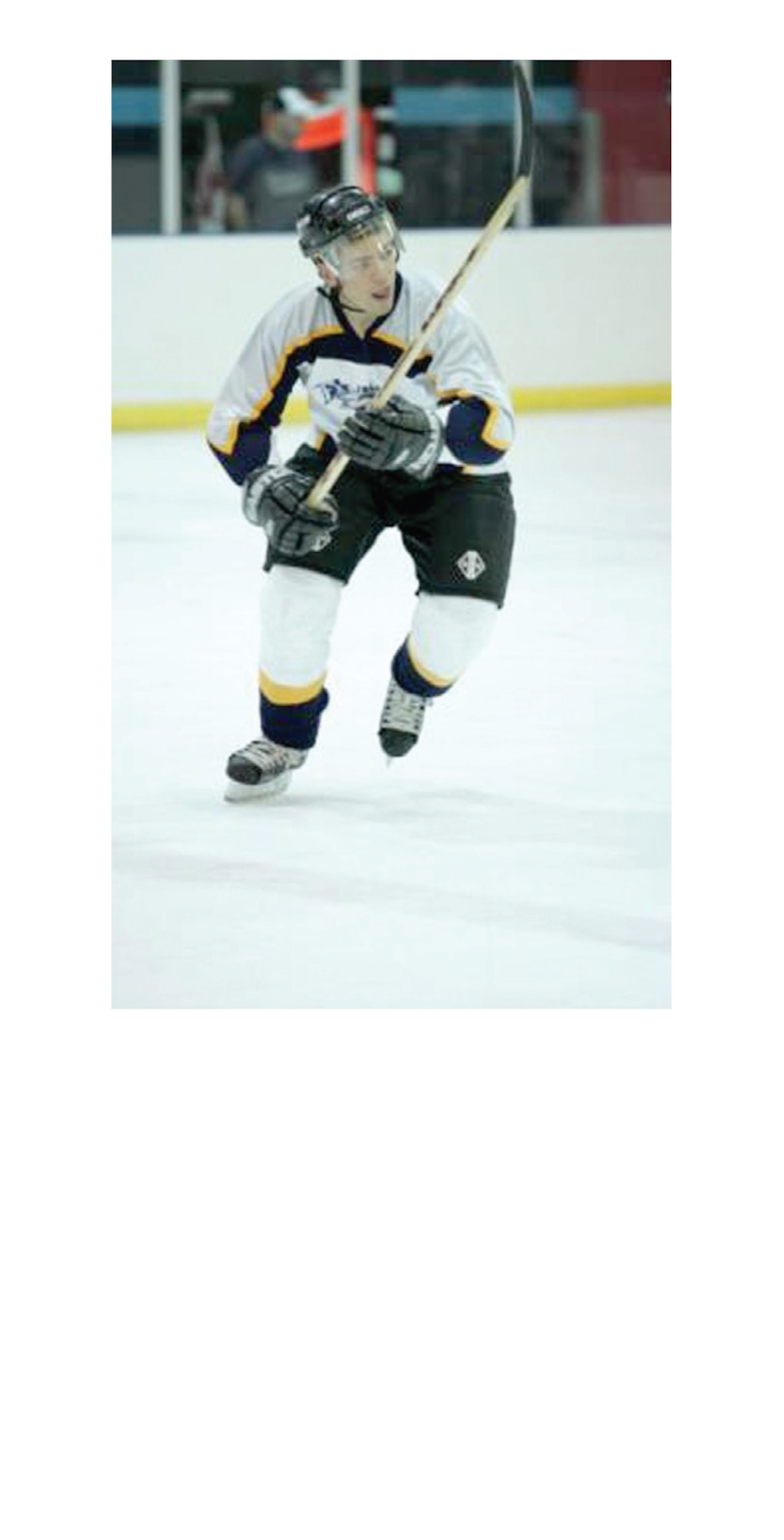 Staff Sgt. Michael Brangaitis on the the ice. (U.S. Air Force photo by Raelene Espinoza)