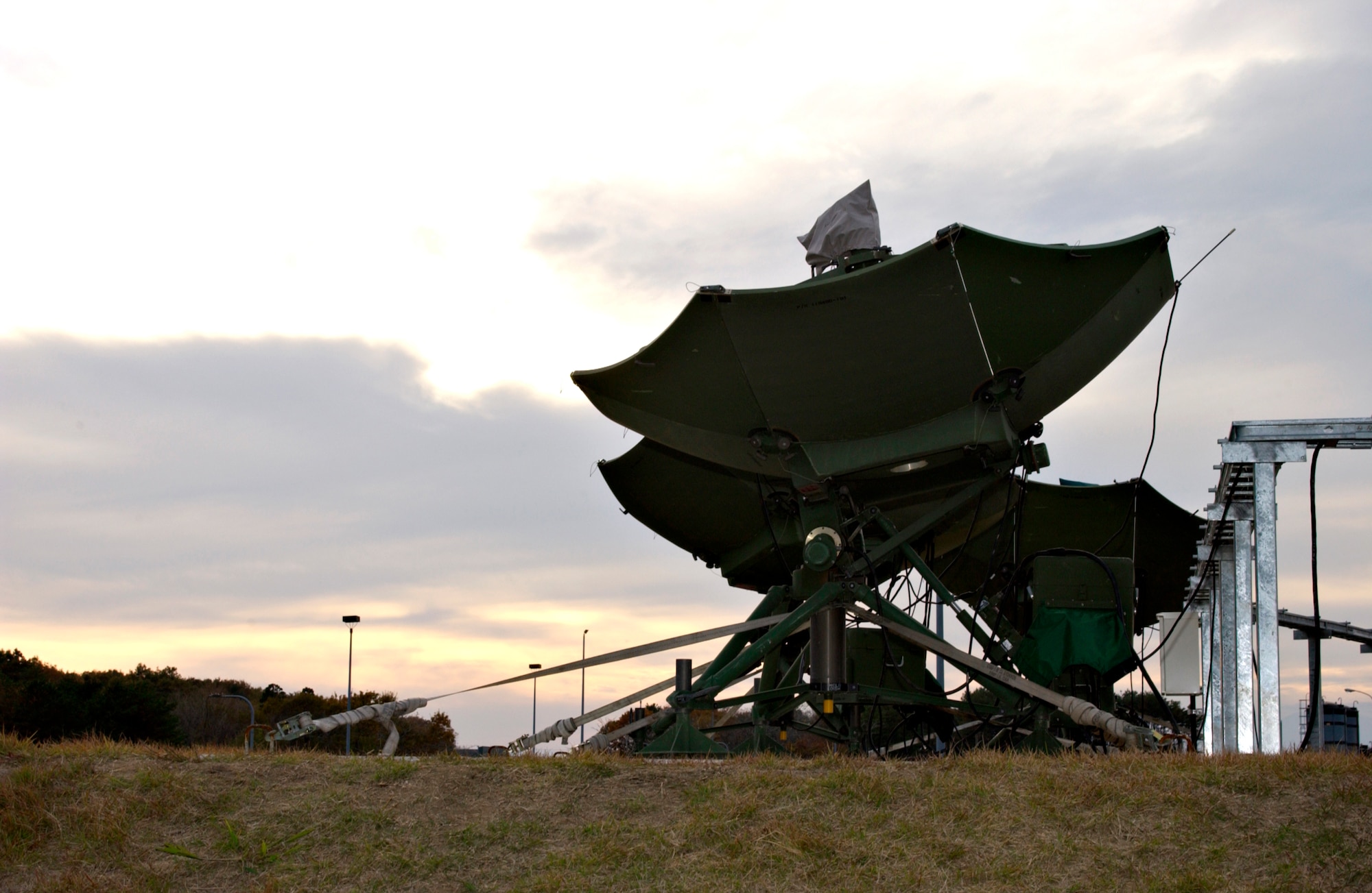 MISAWA AIR BASE, Japan -- Satellites for the Joint Tactical Ground Station sit on the JTAGS compound here Nov. 6, 2007. The Army's newest JTAGS facility officially opened here Jan. 22, 2008. (U.S. Air Force photo by Airman 1st Class Eric Harris)