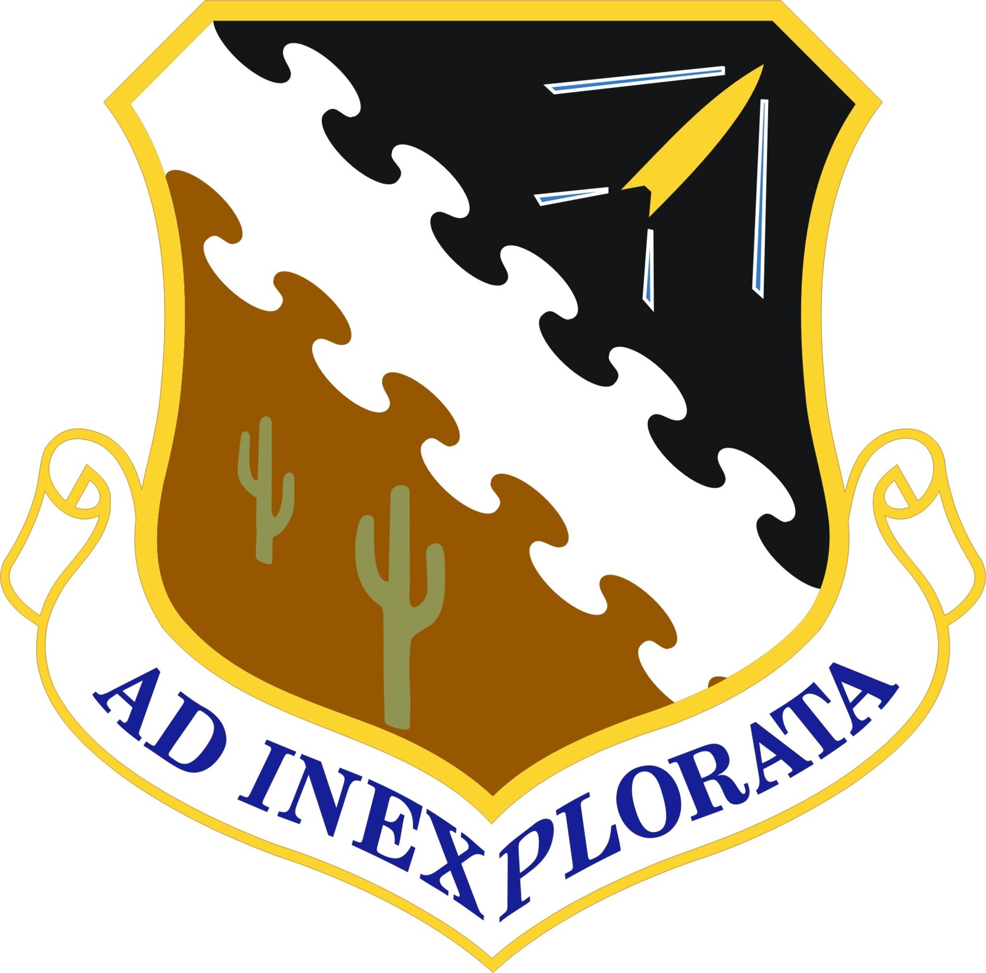 Air Force Flight Test Center shield. (U.S. Air Force illustration)