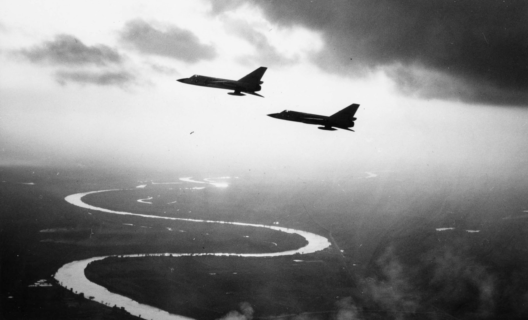 F-106As in flight. (U.S. Air Force photo)