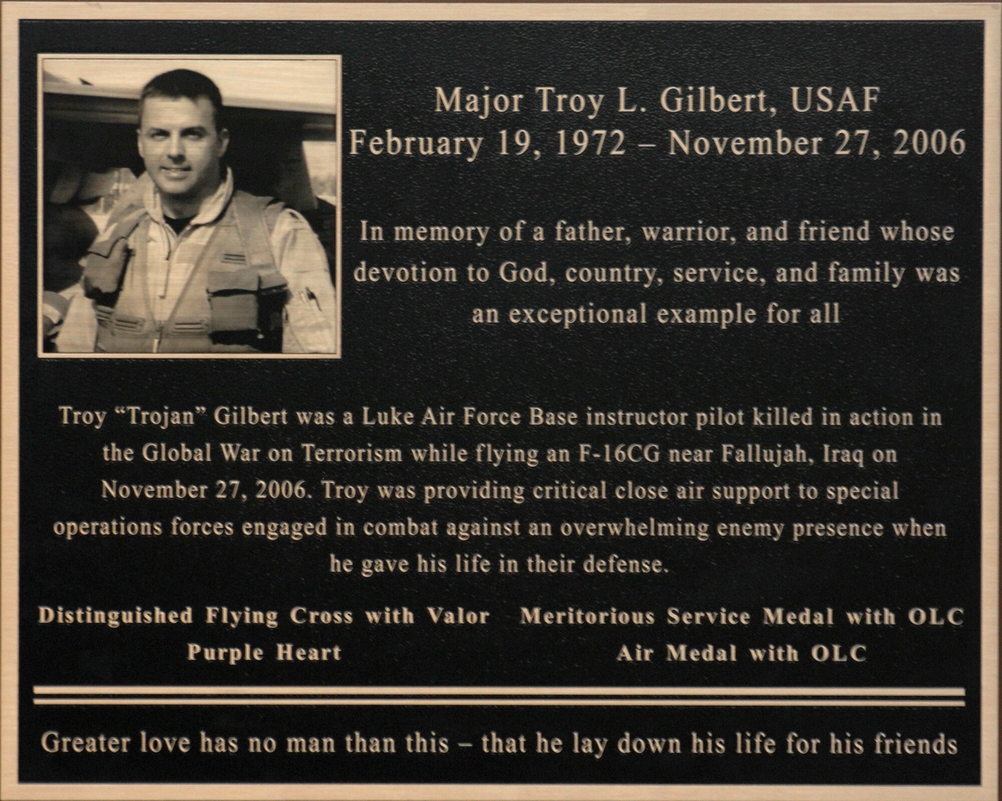 The Litchfield overpass was dedicated to Maj. Troy L. Gilbert, who was killed Nov. 27, 2006 in Baghdad. After 14 months of construction, people at Luke can traverse from one side of the base to the other without ever leaving a gate, now that the base has opened the overpass crossing Litchfield Road. (photo by Tech. Sgt. Raheem Moore)