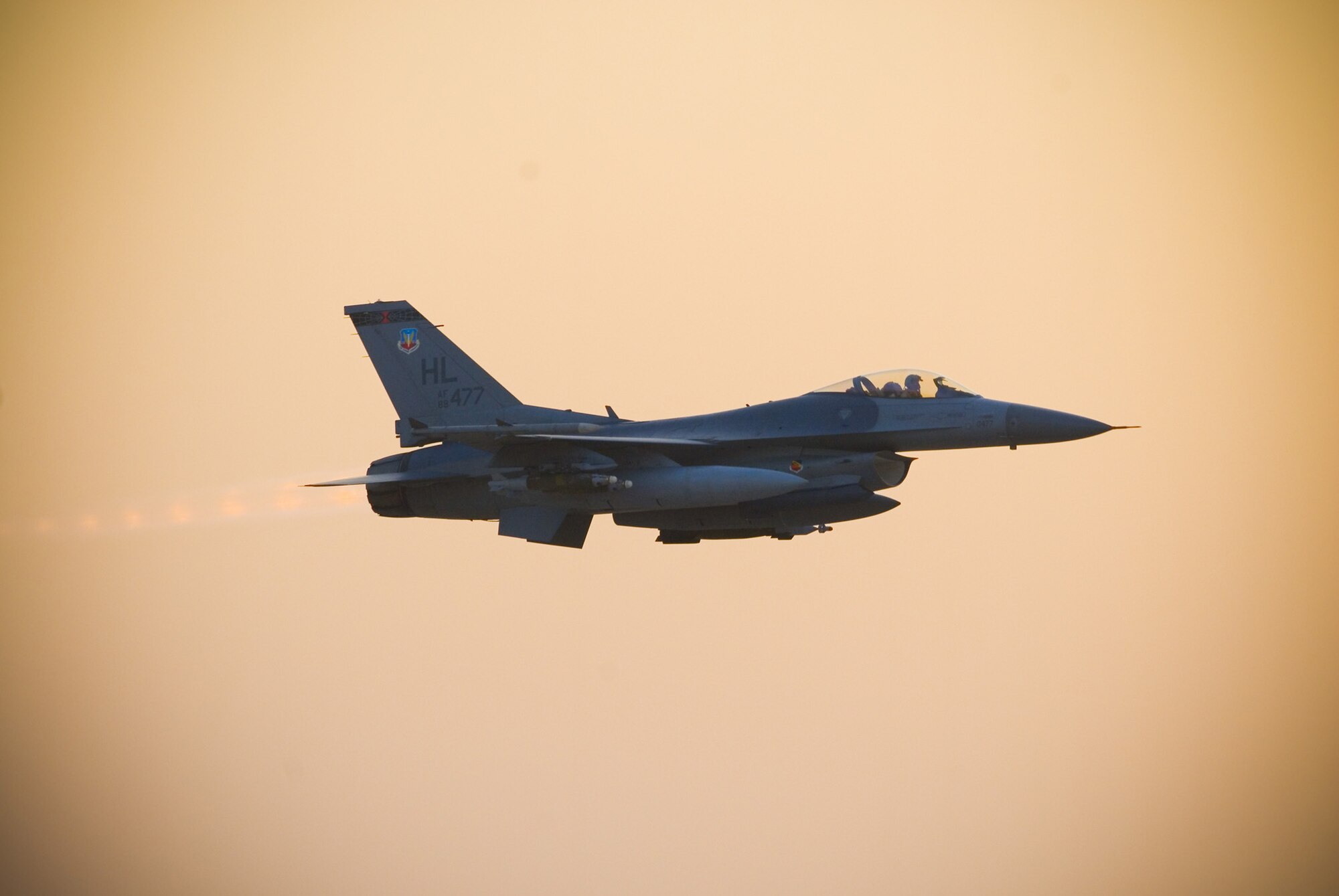 An F-16 Fighting Falcon from the 4th Expeditionary Fighter Squadron at Balad Air Base, Iraq, takes off on another mission supporting coalition forces on the ground. (U.S. Air Force photo/Master Sgt. John Nimmo, Sr.)