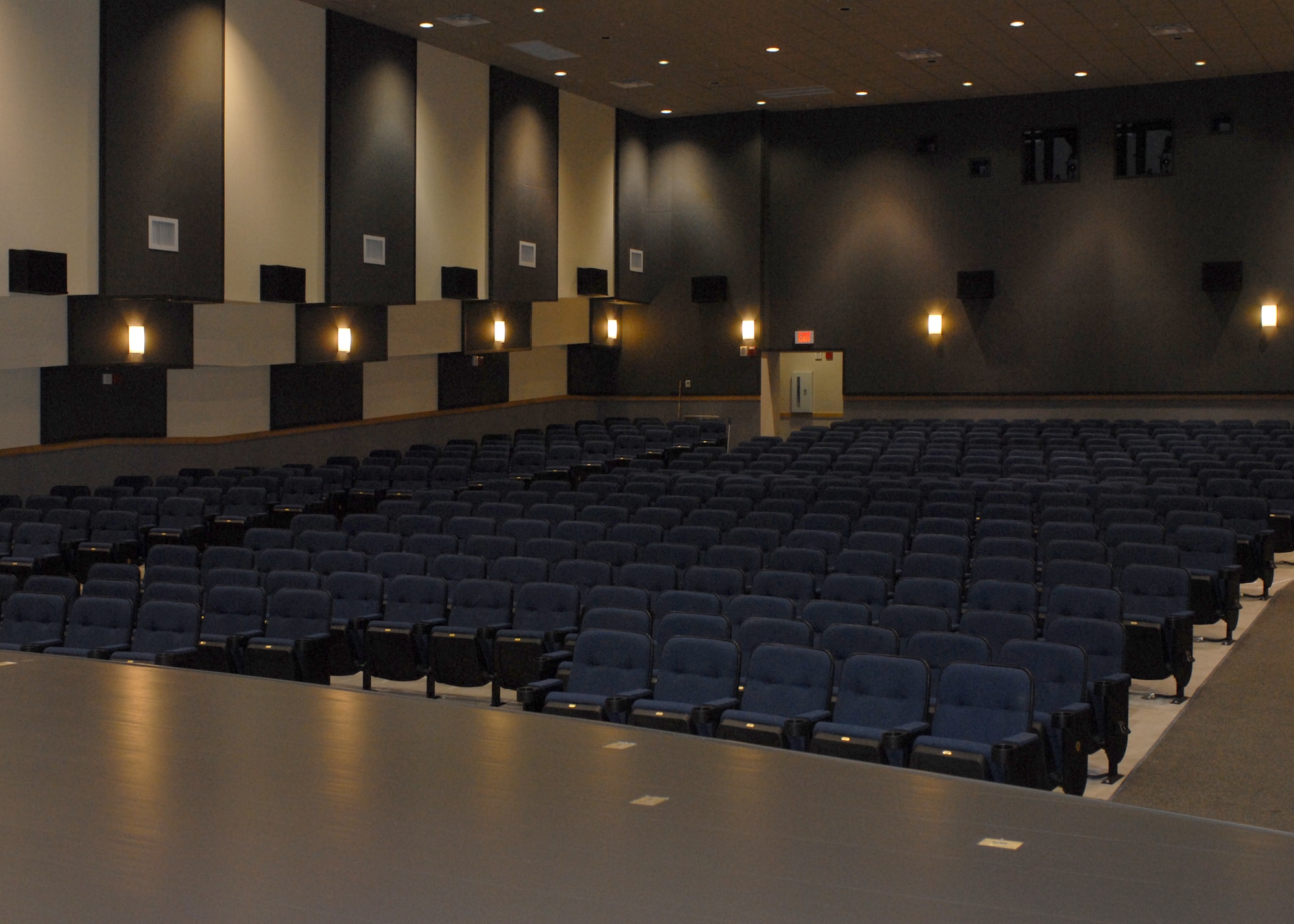 KUNSAN AIR BASE, South Korea— The new base theater has twice the seating as the old building shown here Jan. 29. Construction of the facility began Dec. 2006 and was completed in January. This project was part of a base wide upgrade, which also included construction of new dorms and billeting.  (U.S. Air Force Photo/Staff Sgt. Araceli Alarcon)

