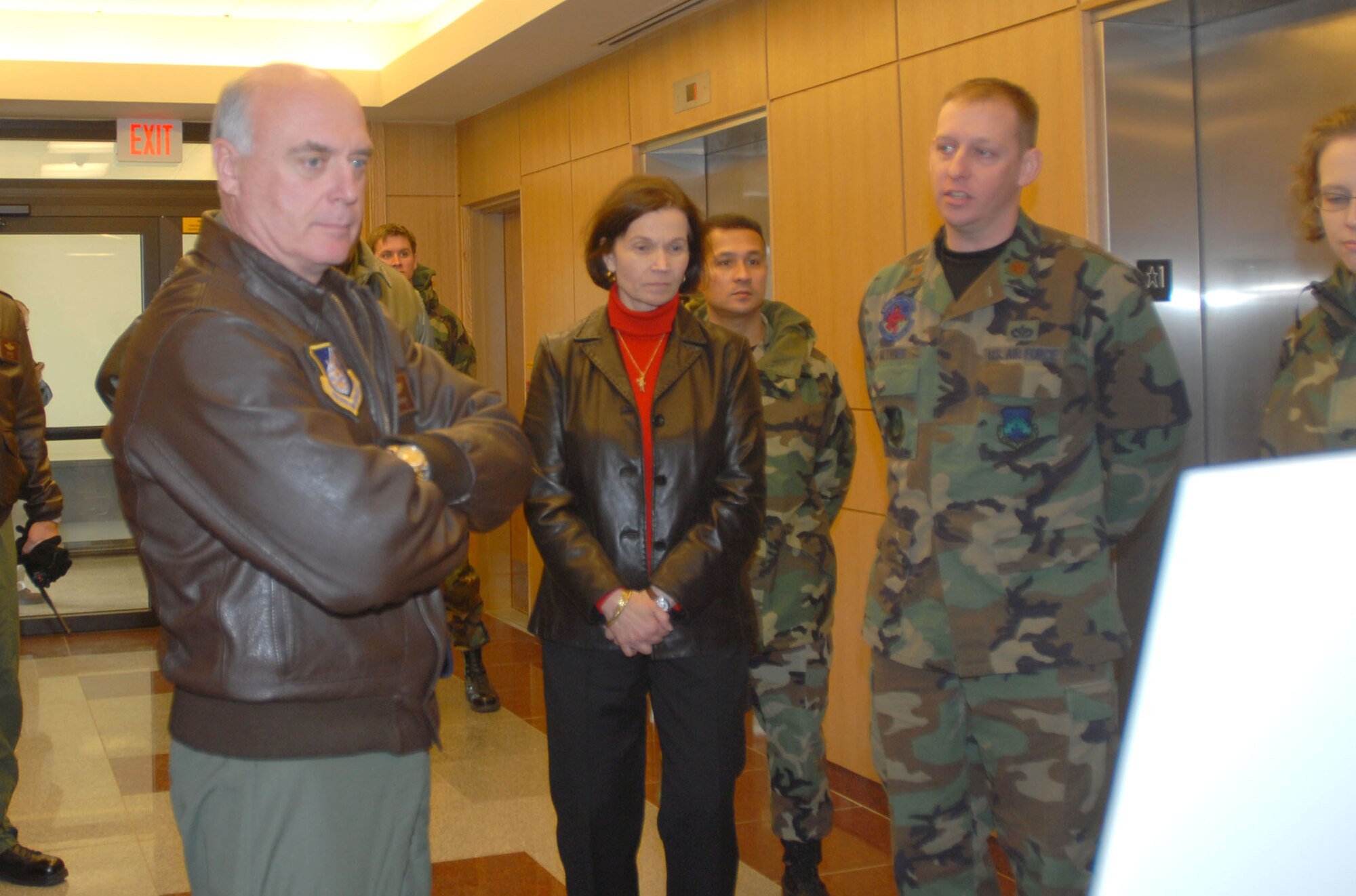 KUNSAN AIR BASE, South Korea --  Gen. Howie Chandler, Pacific Air Forces commander, and his wife Eva Marie, tour the new dormitory during their visit here Jan. 31. This is General Chandler's first visit to Kunsan since becoming the PACAF commander.  (U.S. Air Force photo/Staff Sgt. Darcie Ibidapo)